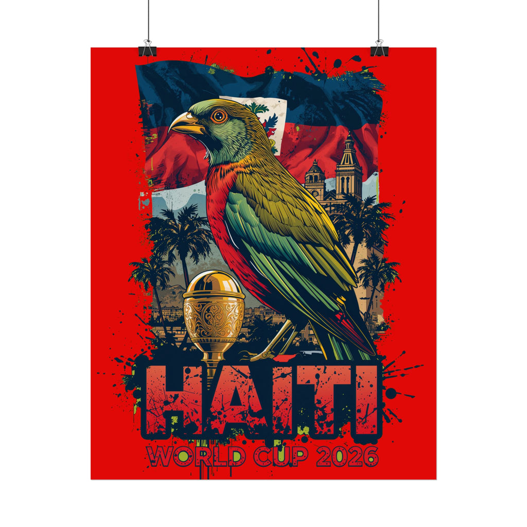 Haiti Soccer Poster 2026 World Cup Les Grenadiers Wall Art Football Print