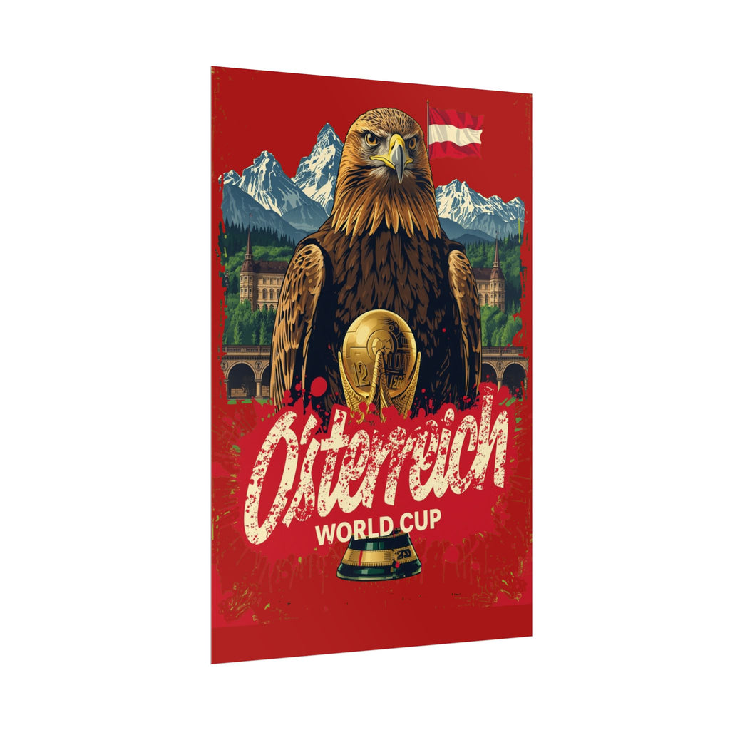 Rolled Poster — Österreich World Cup Eagle Vintage Travel Art