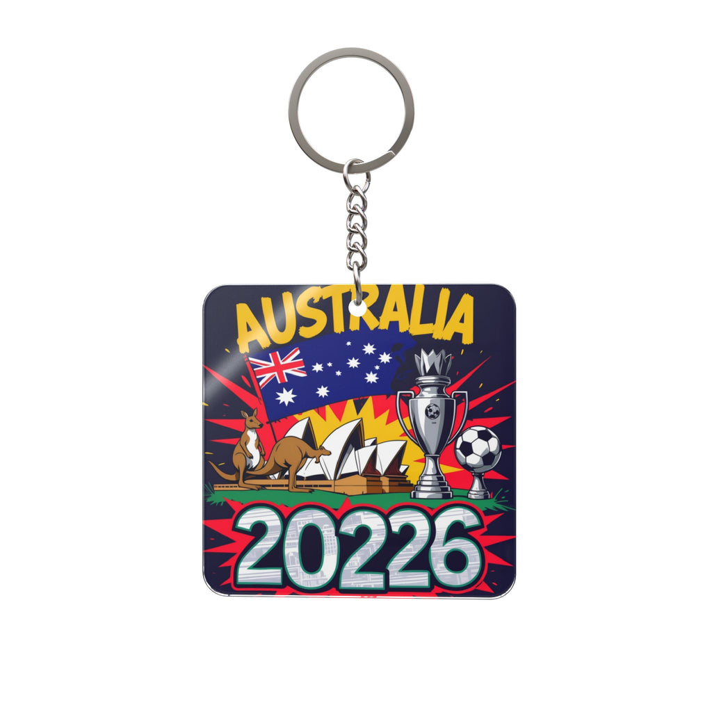 World Cup 2026 Australia Keychain Football Fan Gift Soccer Key Ring