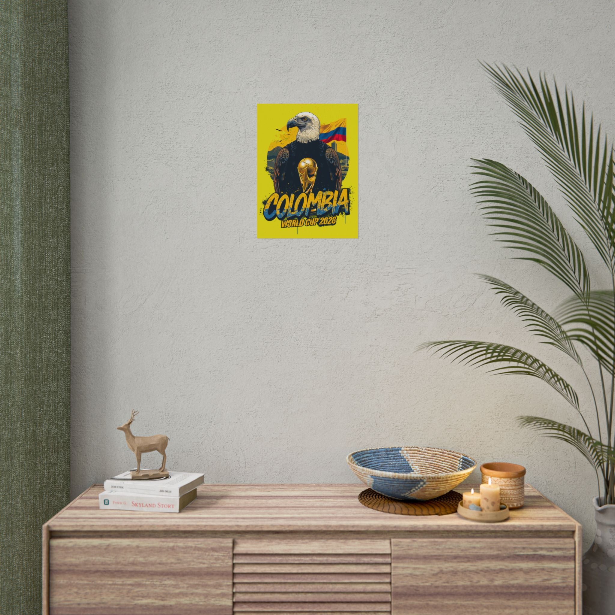 Colombia Soccer Poster 2026 World Cup Los Cafeteros Wall Art Football Print
