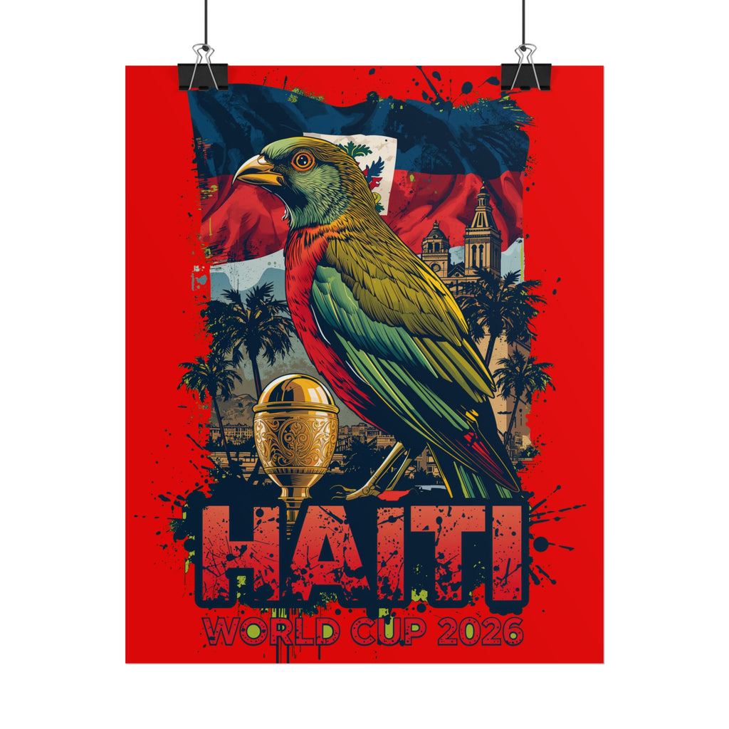 Haiti Soccer Poster 2026 World Cup Les Grenadiers Wall Art Football Print
