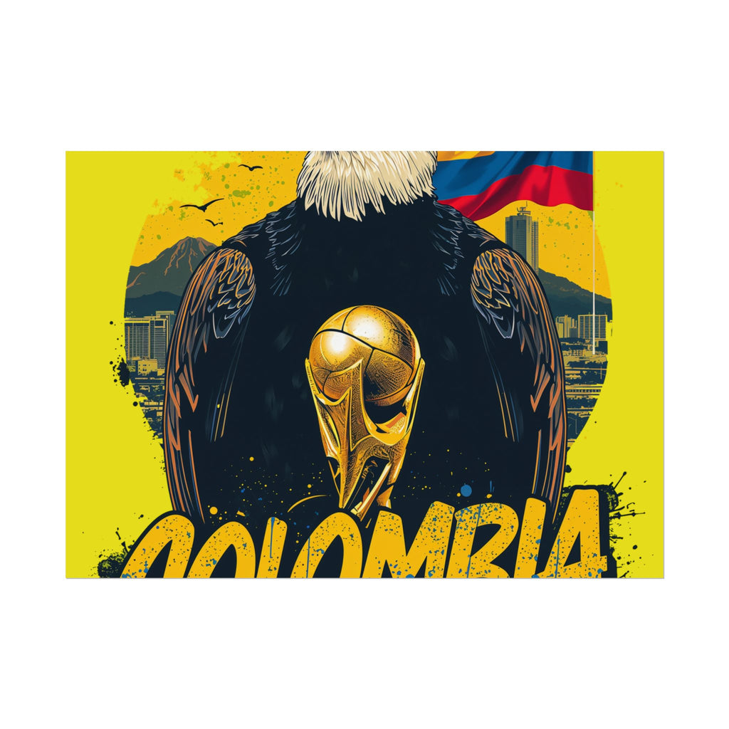 Colombia Soccer Poster 2026 World Cup Los Cafeteros Wall Art Football Print