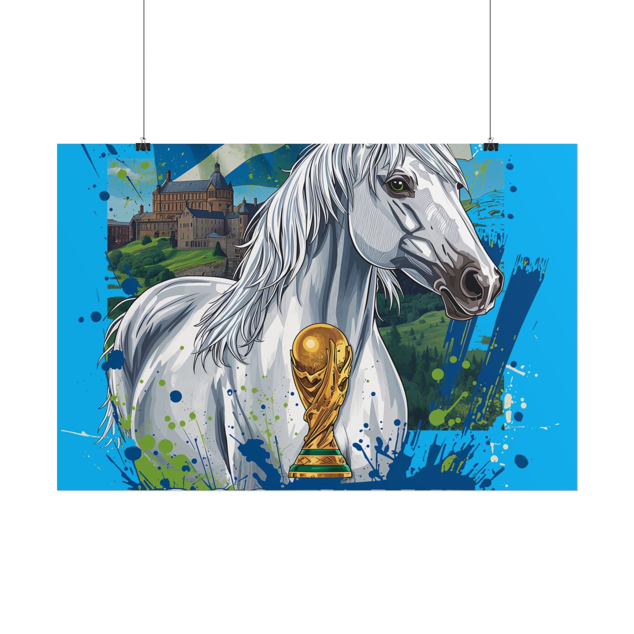 Scotland Soccer Poster 2026 World Cup Tartan Army Wall Art Football Print