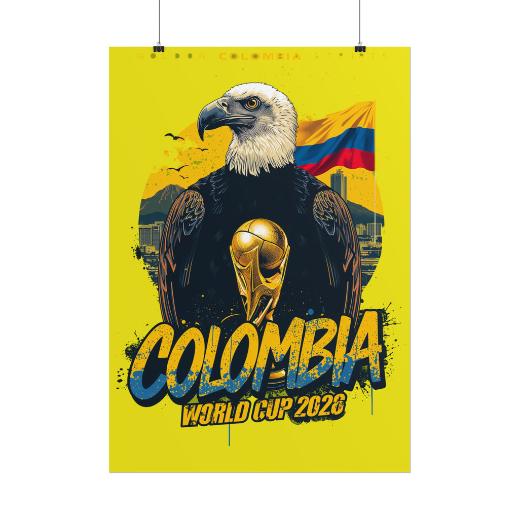 Colombia Soccer Poster 2026 World Cup Los Cafeteros Wall Art Football Print