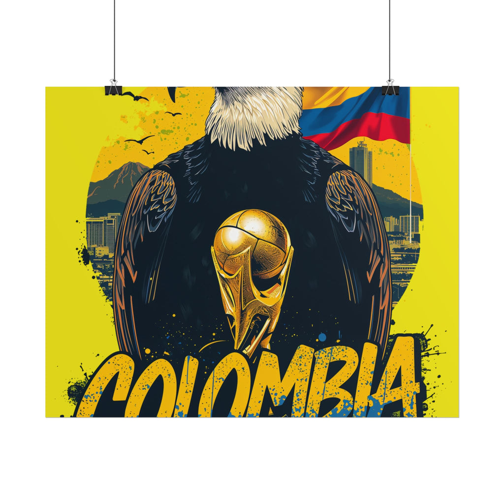 Colombia Soccer Poster 2026 World Cup Los Cafeteros Wall Art Football Print