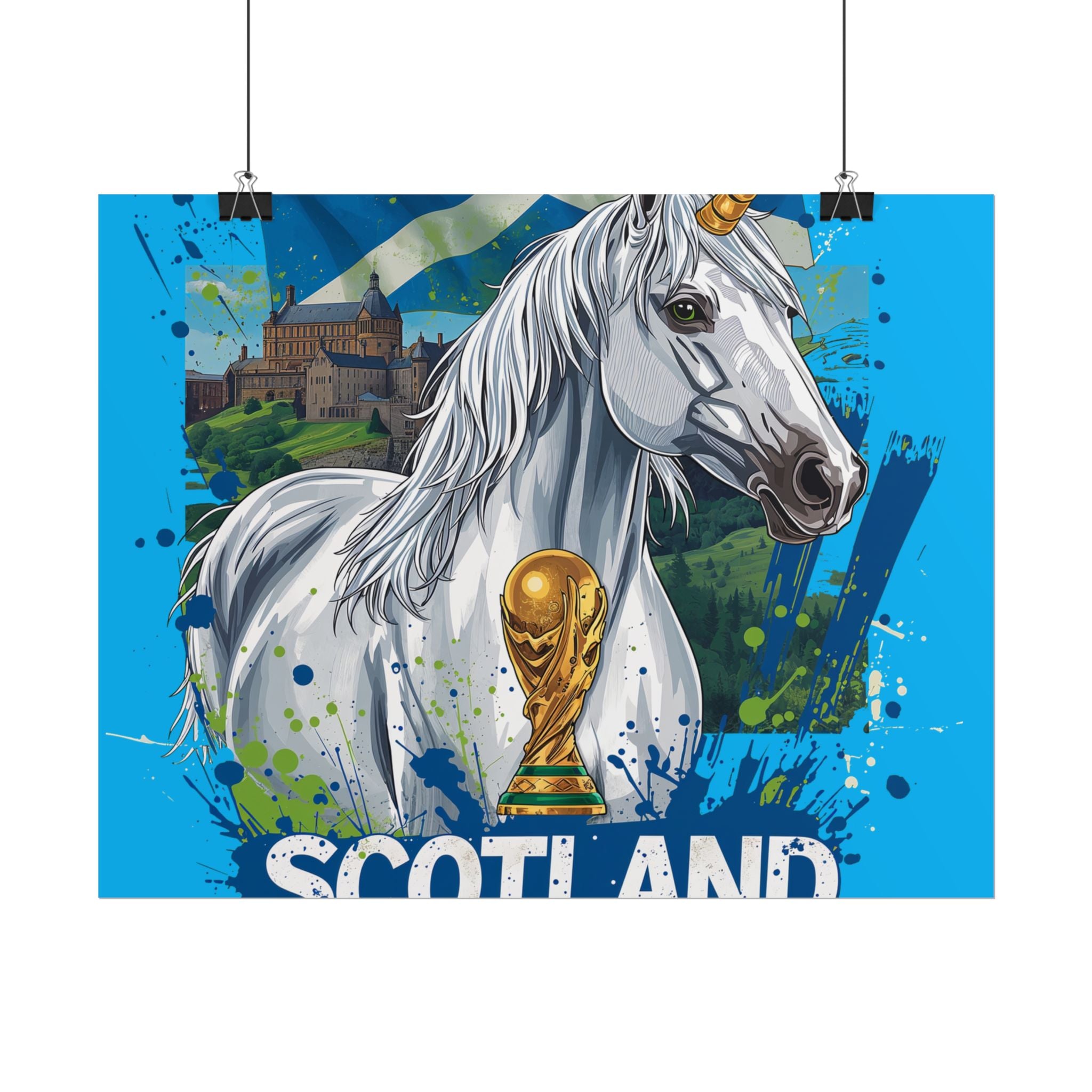 Scotland Soccer Poster 2026 World Cup Tartan Army Wall Art Football Print