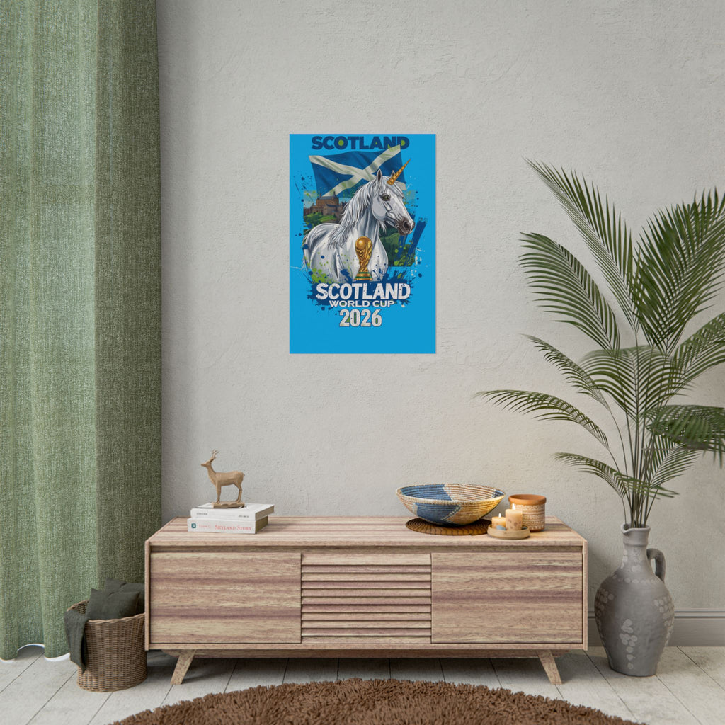 Scotland Soccer Poster 2026 World Cup Tartan Army Wall Art Football Print