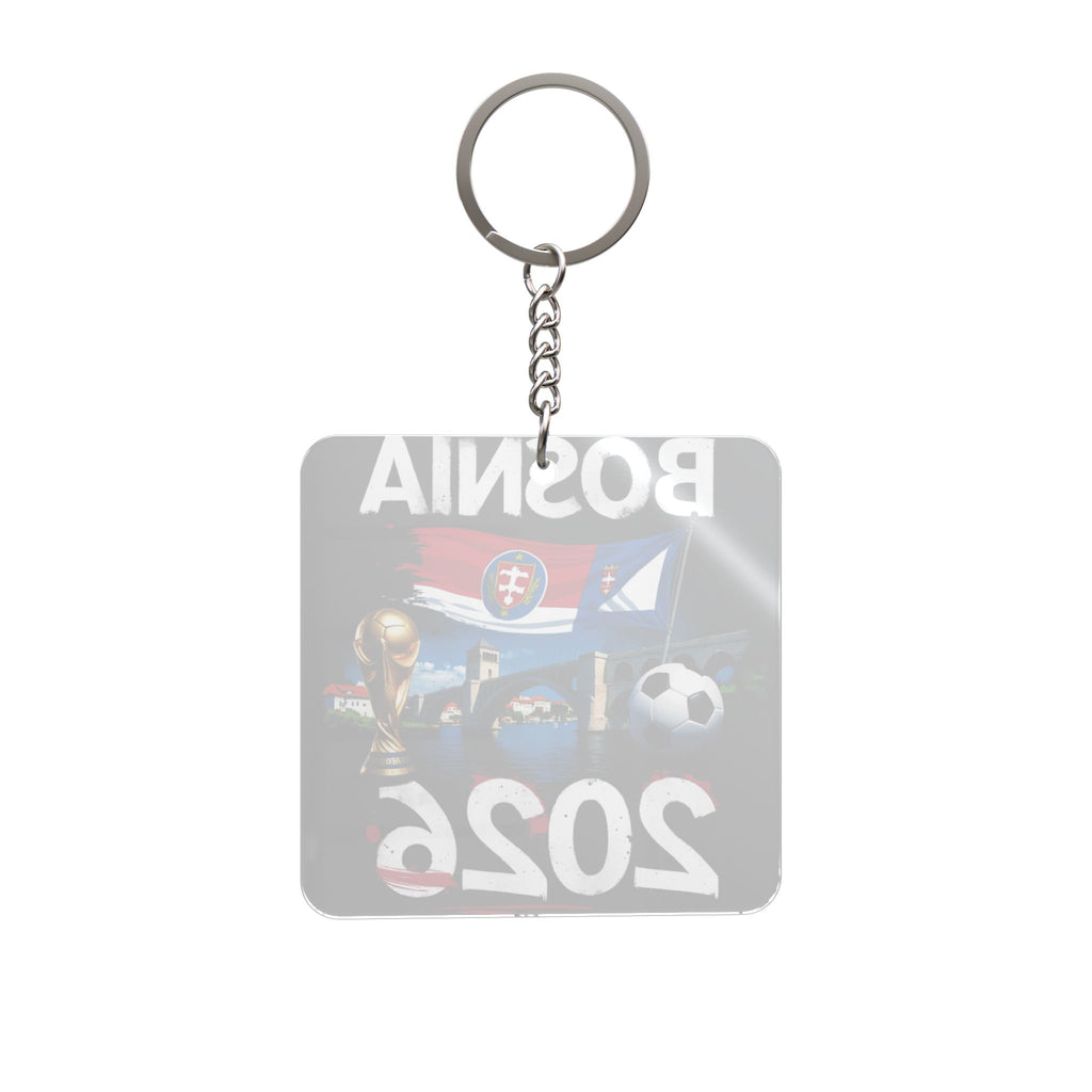 World Cup 2026 Bosnia Keychain Football Fan Gift Soccer Key Ring