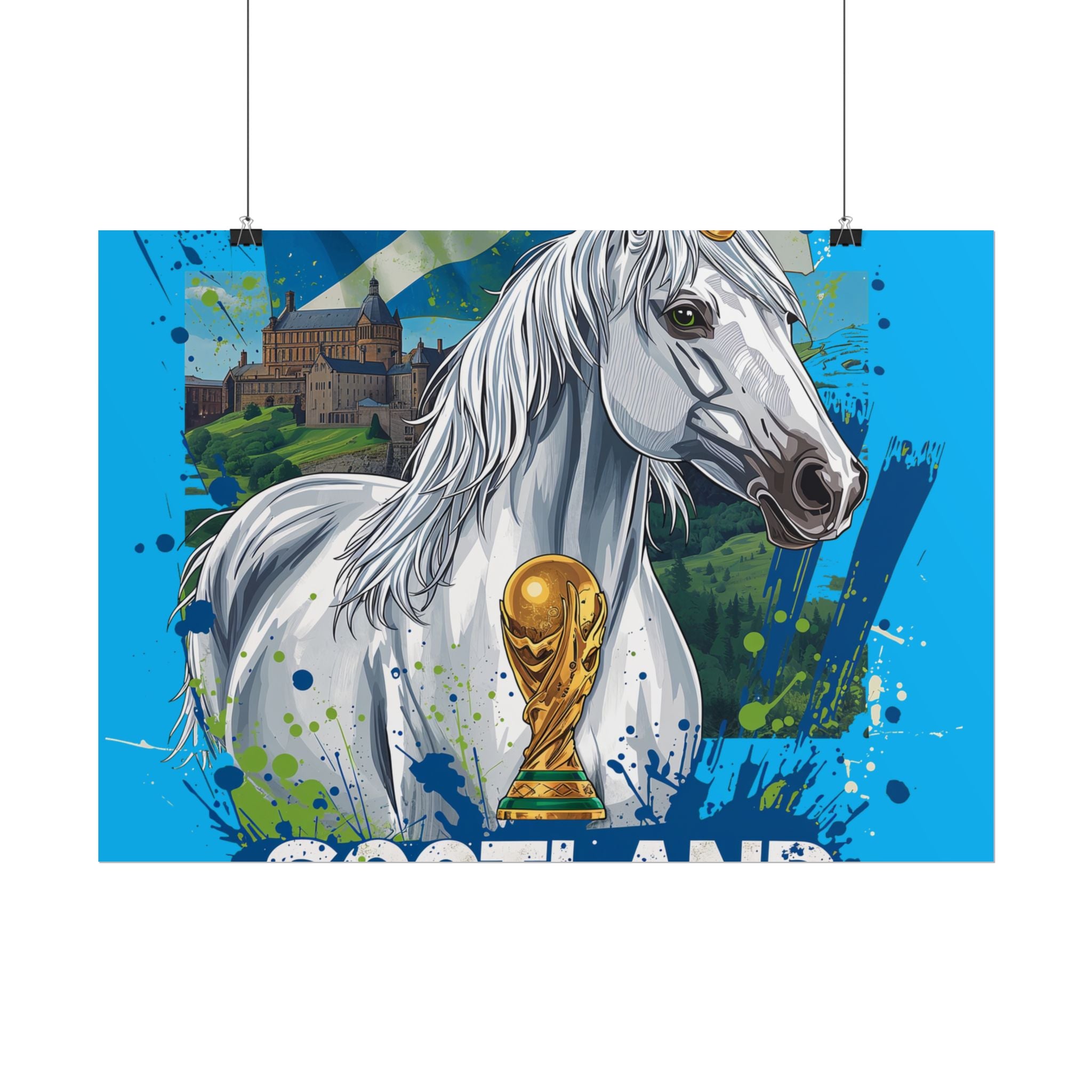 Scotland Soccer Poster 2026 World Cup Tartan Army Wall Art Football Print