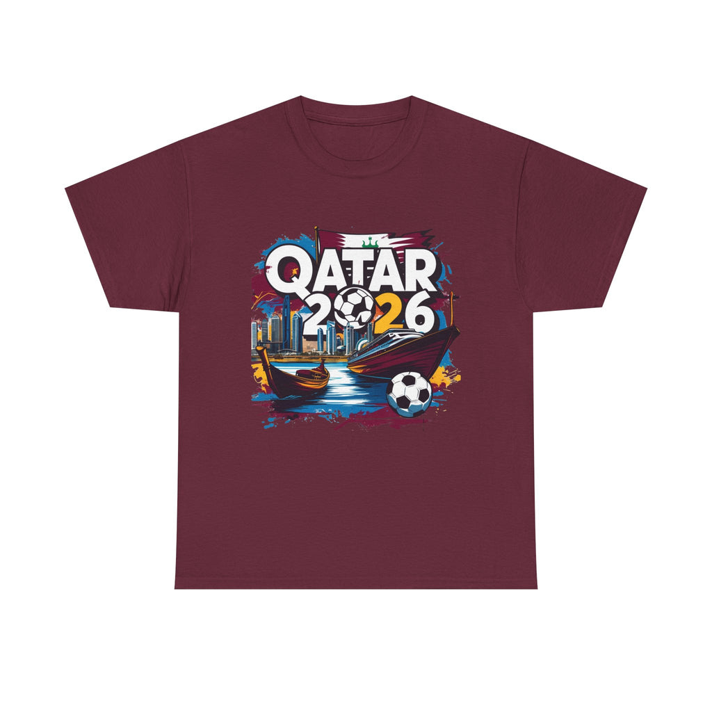 Qatar 2026 FIFA World Cup T-Shirt | Qatari Soccer Fan Gift | Football Tee | Unisex