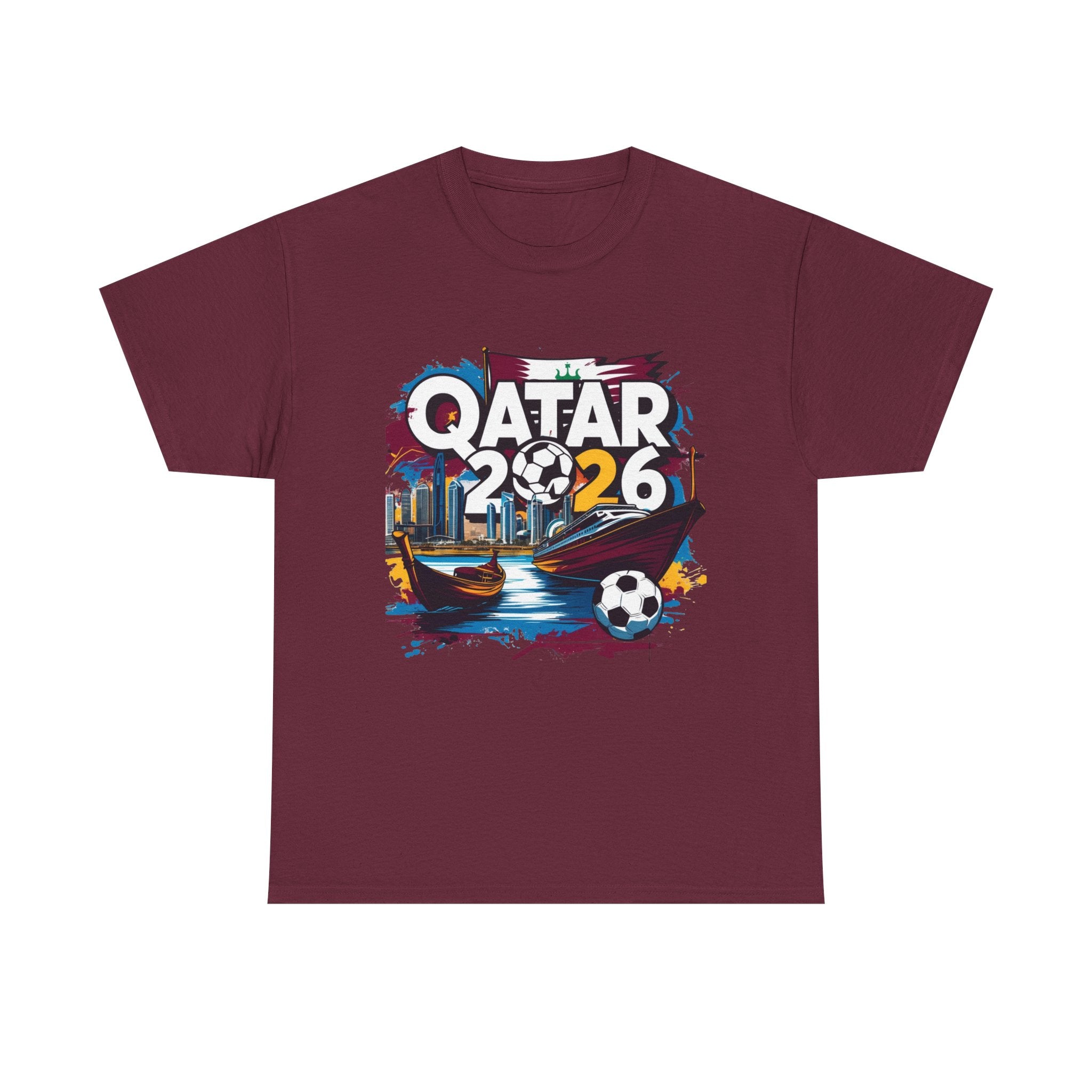 Qatar 2026 FIFA World Cup T-Shirt | Qatari Soccer Fan Gift | Football Tee | Unisex