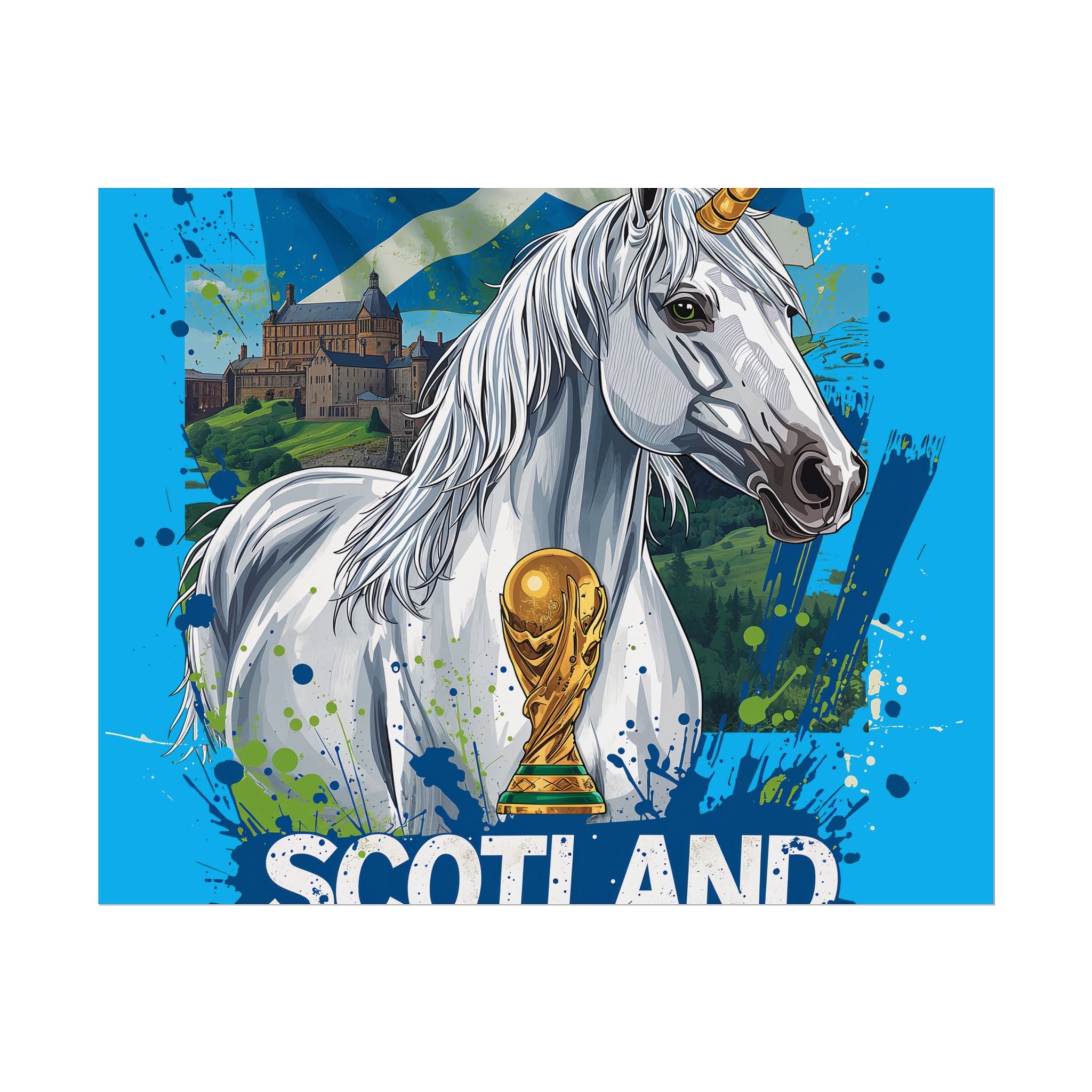 Scotland Soccer Poster 2026 World Cup Tartan Army Wall Art Football Print