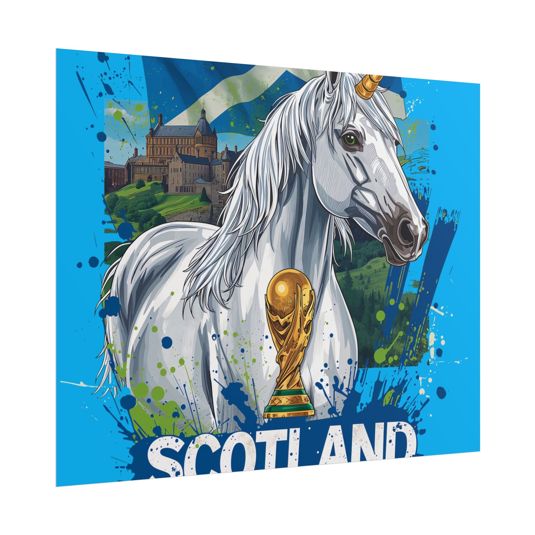 Scotland Soccer Poster 2026 World Cup Tartan Army Wall Art Football Print
