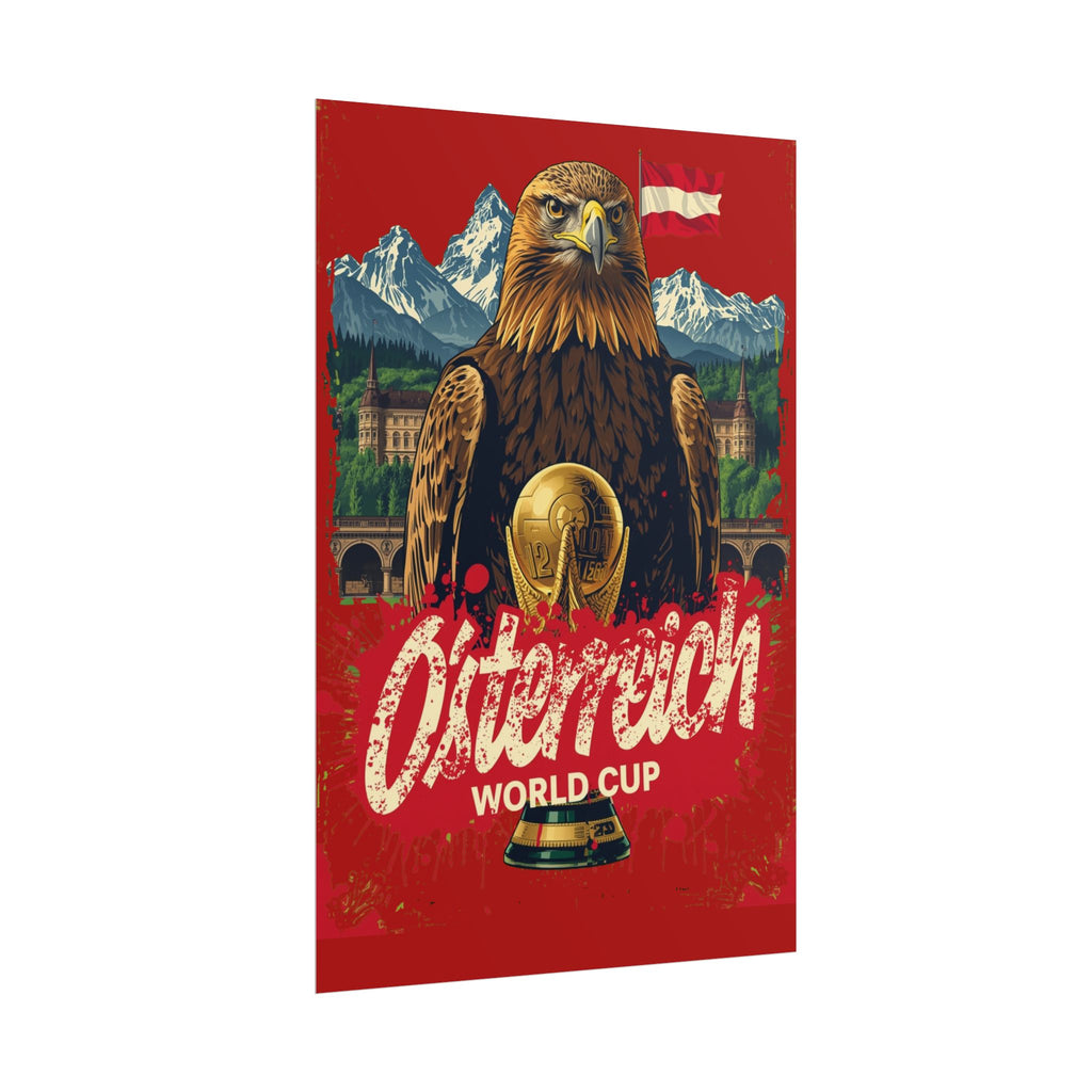 Rolled Poster — Österreich World Cup Eagle Vintage Travel Art