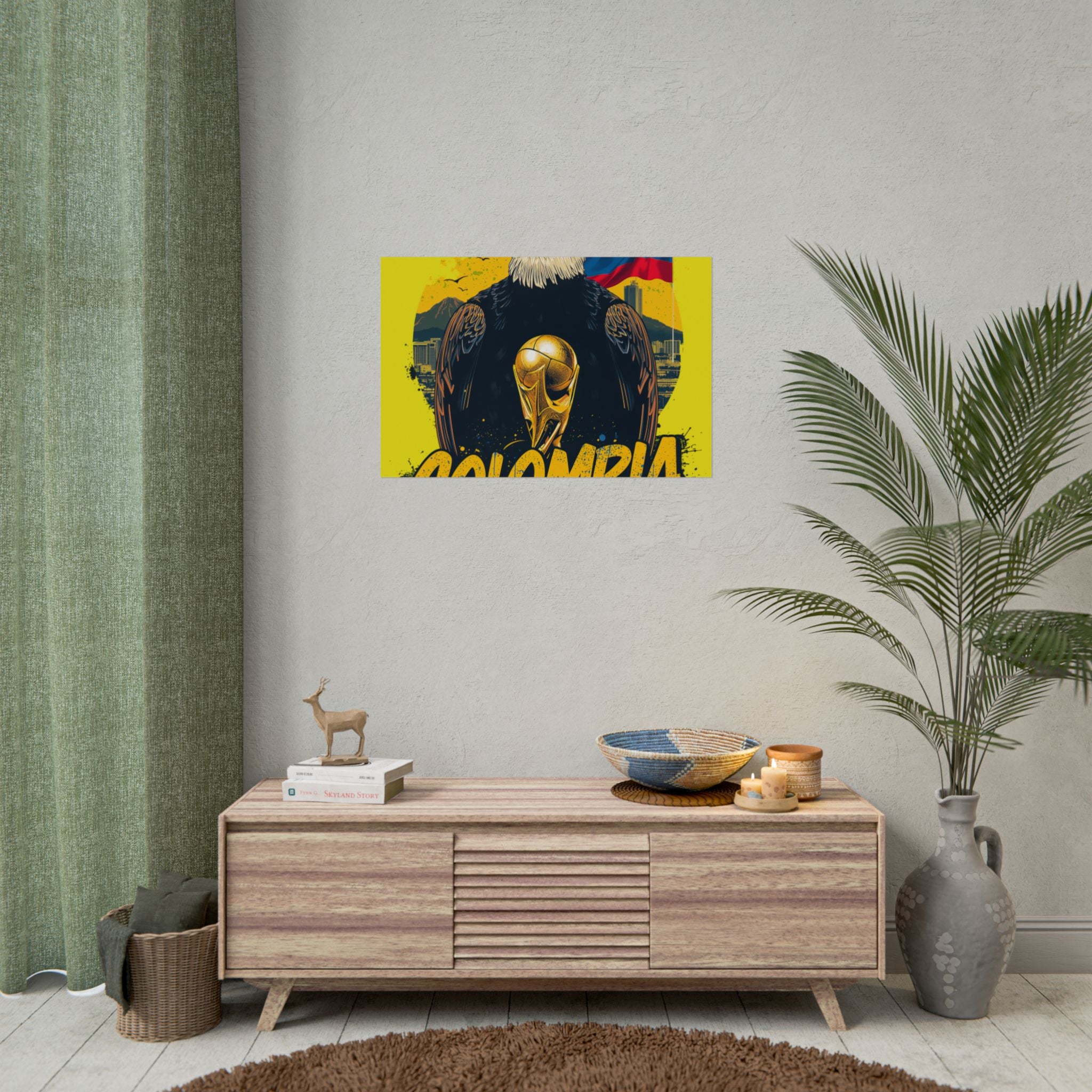 Colombia Soccer Poster 2026 World Cup Los Cafeteros Wall Art Football Print