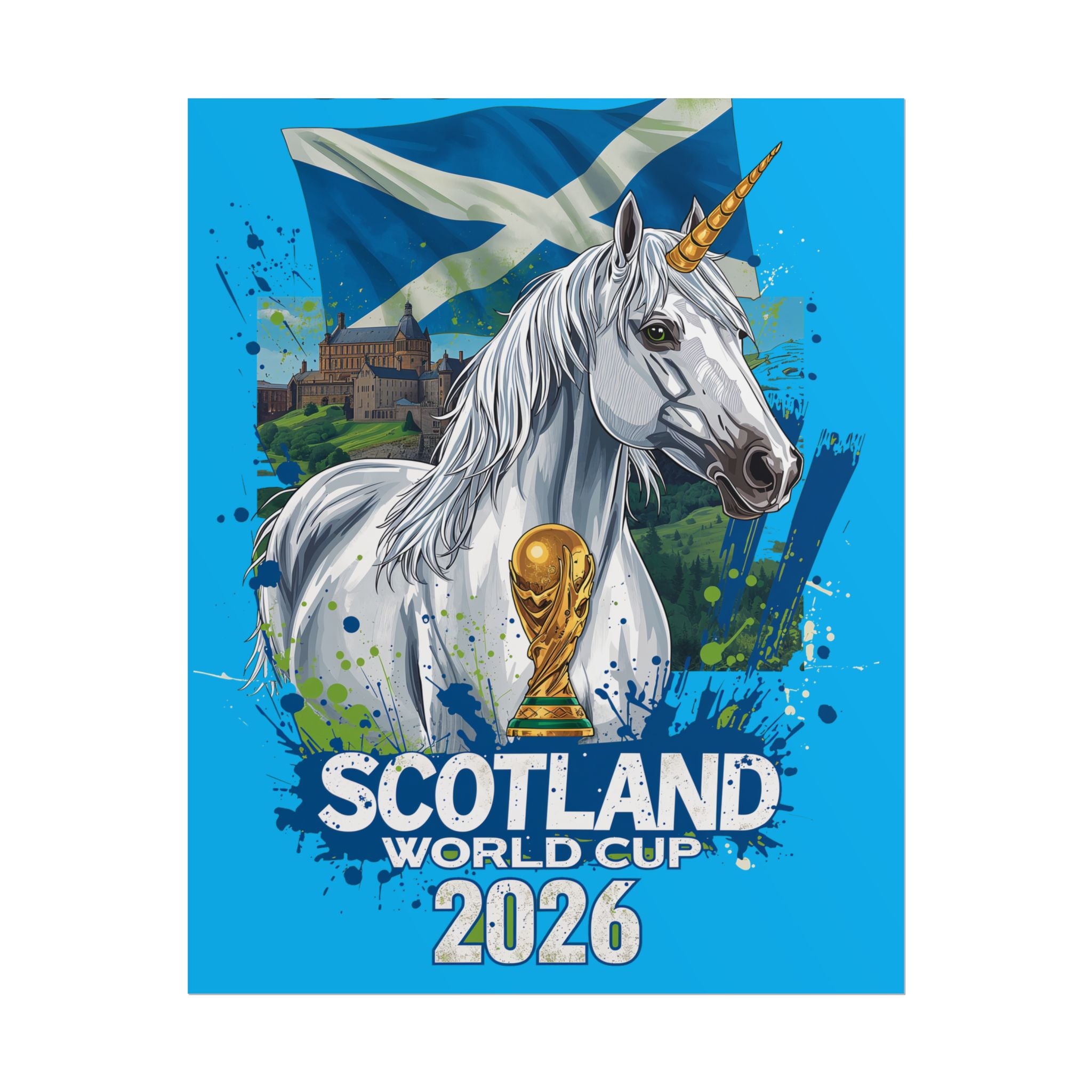 Scotland Soccer Poster 2026 World Cup Tartan Army Wall Art Football Print