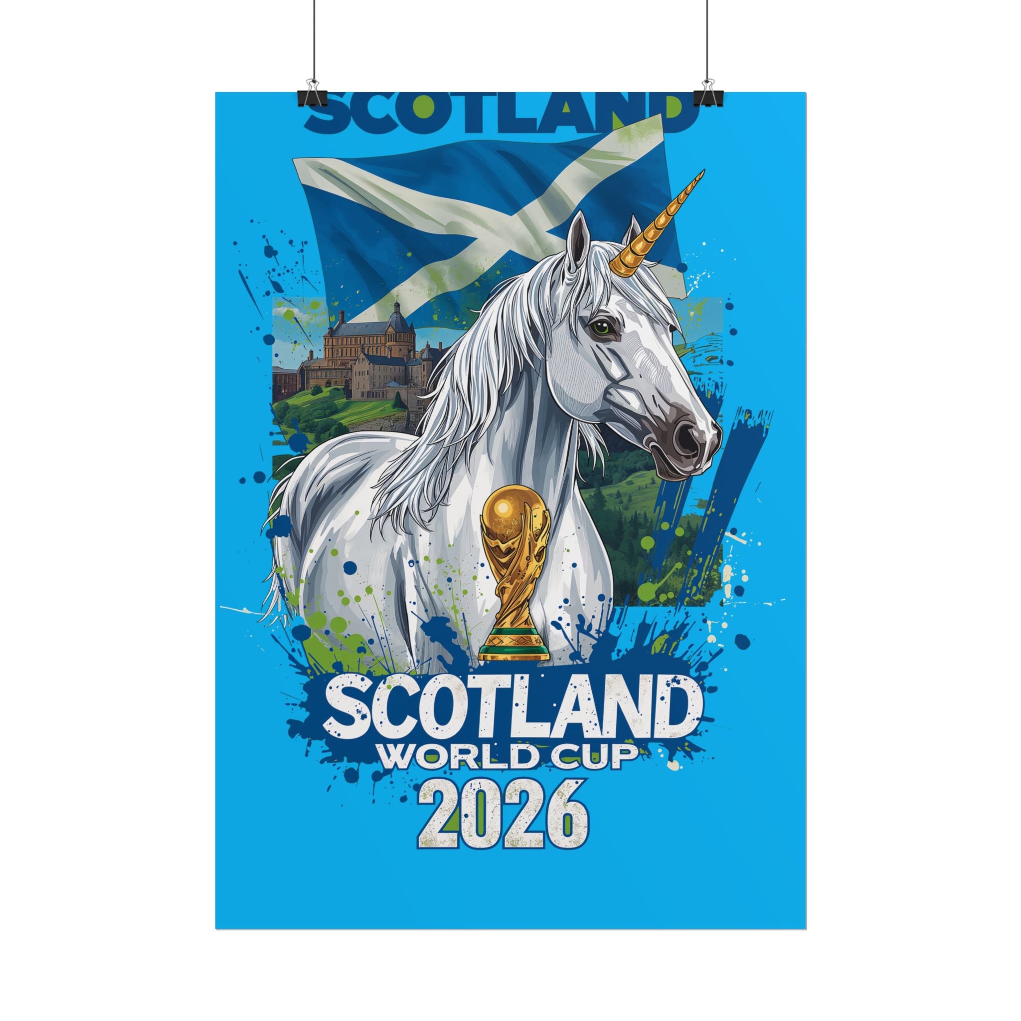 Scotland Soccer Poster 2026 World Cup Tartan Army Wall Art Football Print