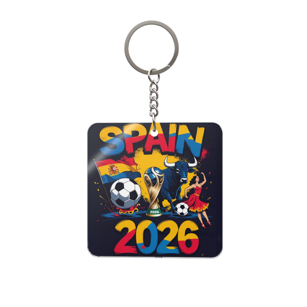 World Cup 2026 Spain Keychain Football Fan Gift Soccer Key Ring