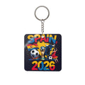World Cup 2026 Spain Keychain Football Fan Gift Soccer Key Ring