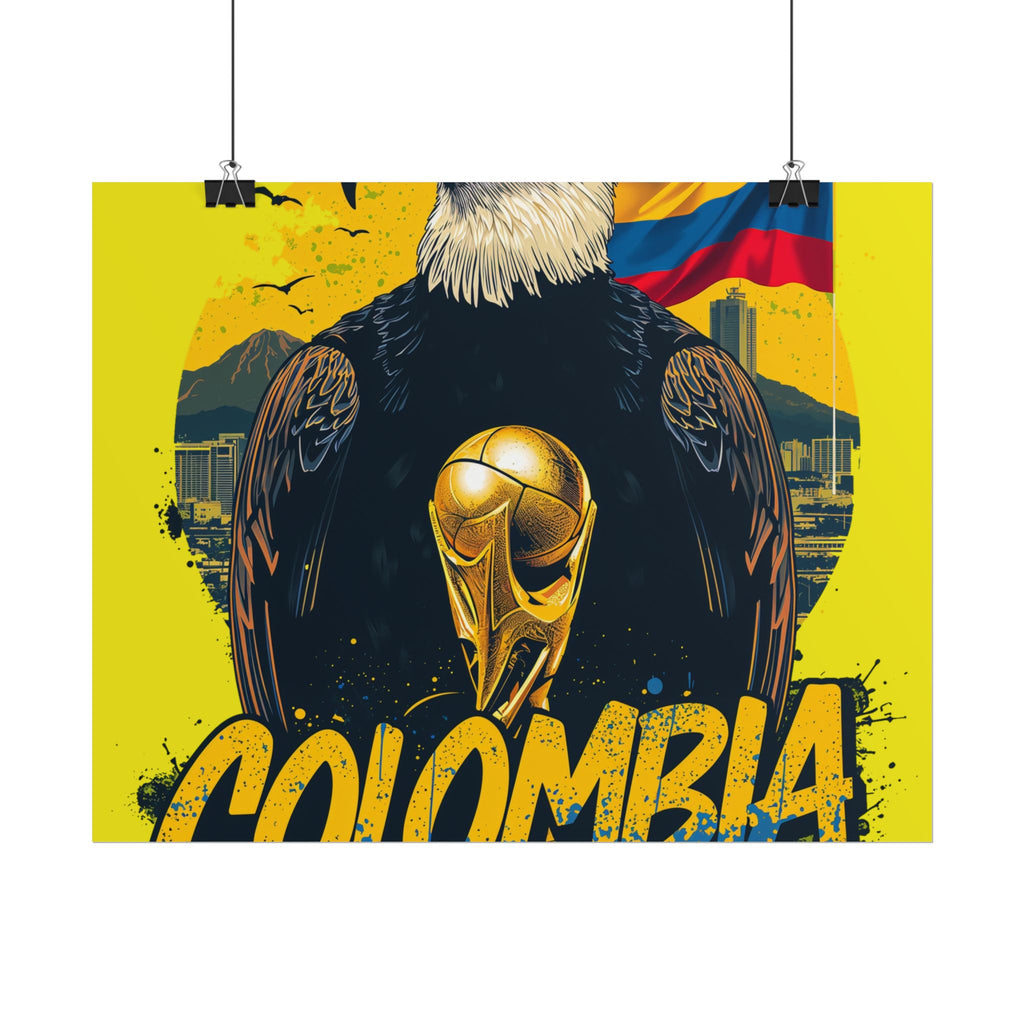 Colombia Soccer Poster 2026 World Cup Los Cafeteros Wall Art Football Print