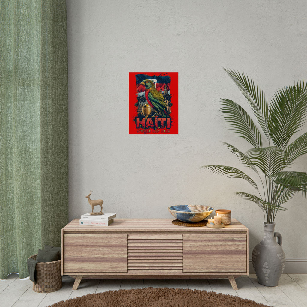 Haiti Soccer Poster 2026 World Cup Les Grenadiers Wall Art Football Print