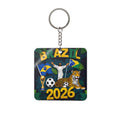 World Cup 2026 Brazil Keychain Football Fan Gift Soccer Key Ring