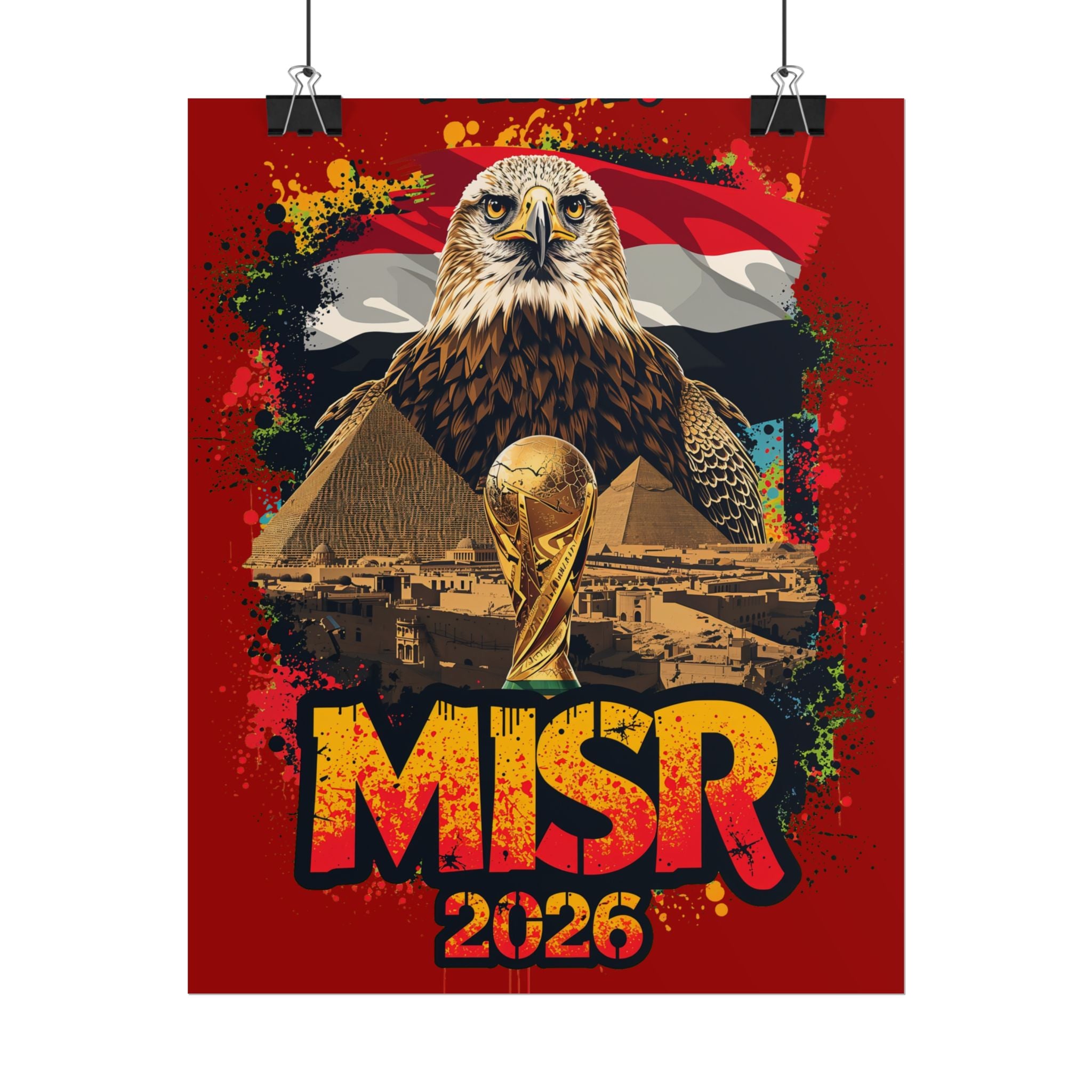 Egypt 2026 World Cup Poster - MISR Football Wall Art