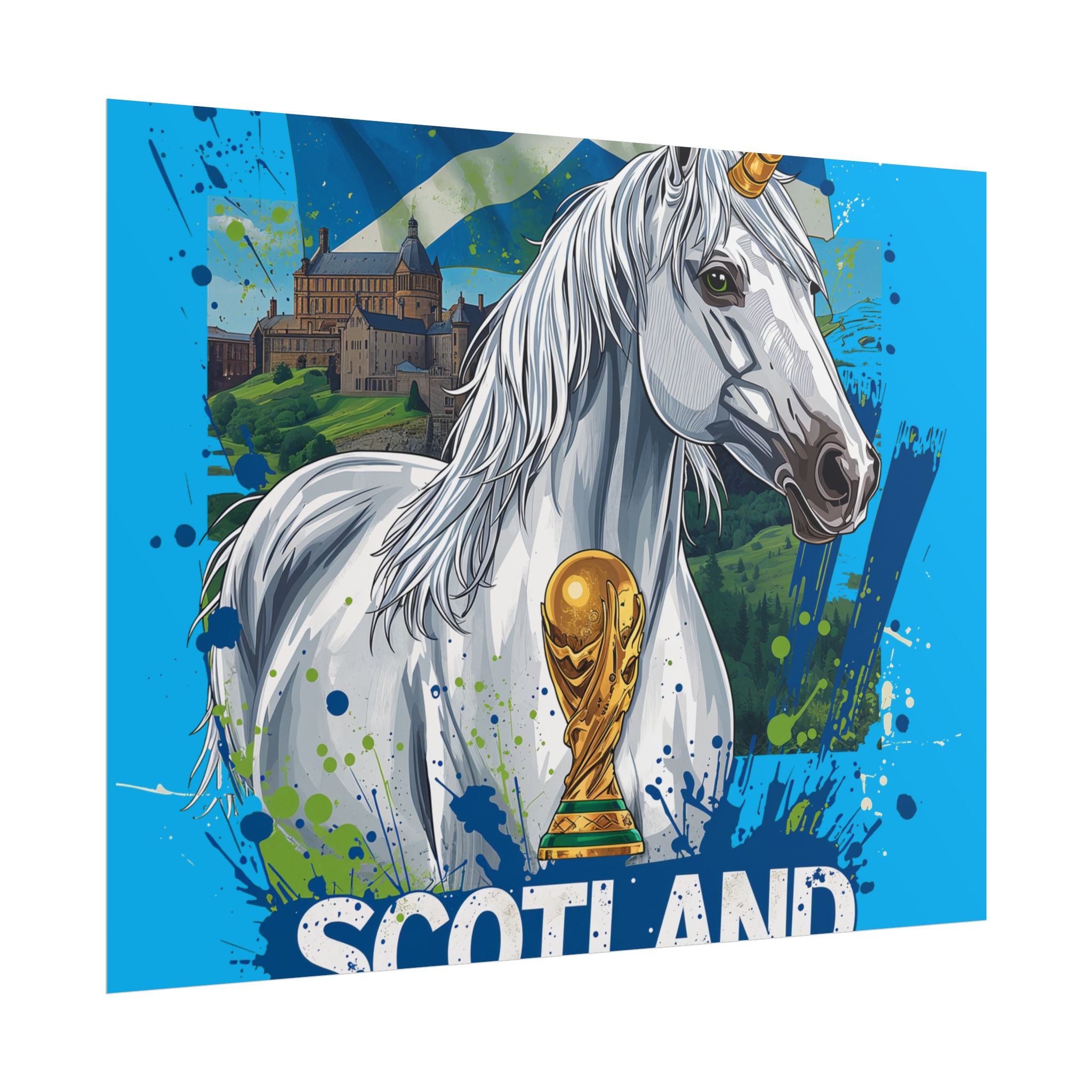 Scotland Soccer Poster 2026 World Cup Tartan Army Wall Art Football Print