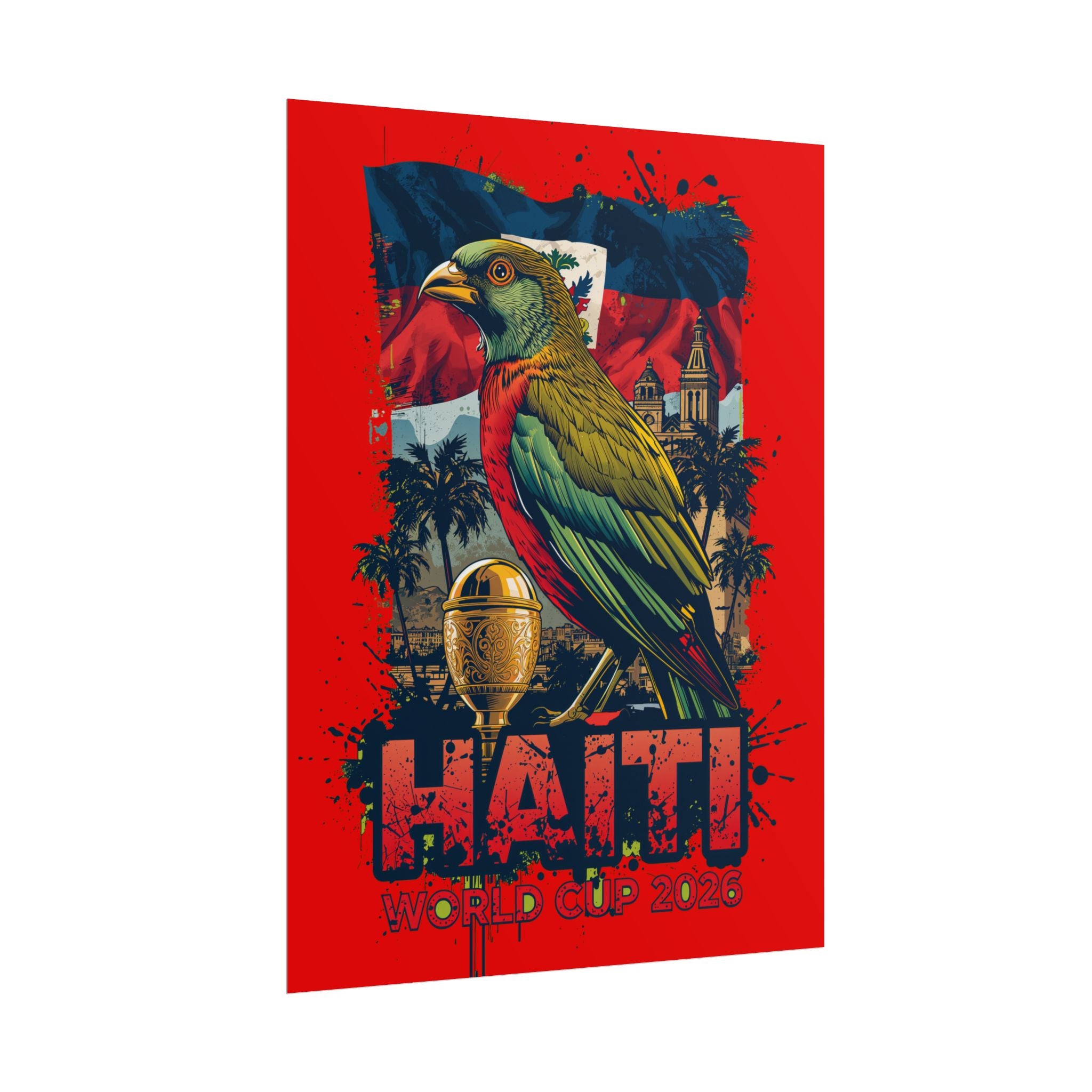 Haiti Soccer Poster 2026 World Cup Les Grenadiers Wall Art Football Print