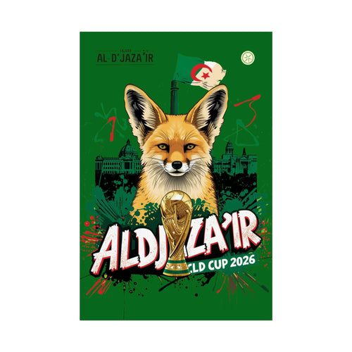 Al Djaza’Ir World Cup 2026 Fox Poster — Algeria Soccer Fan Art