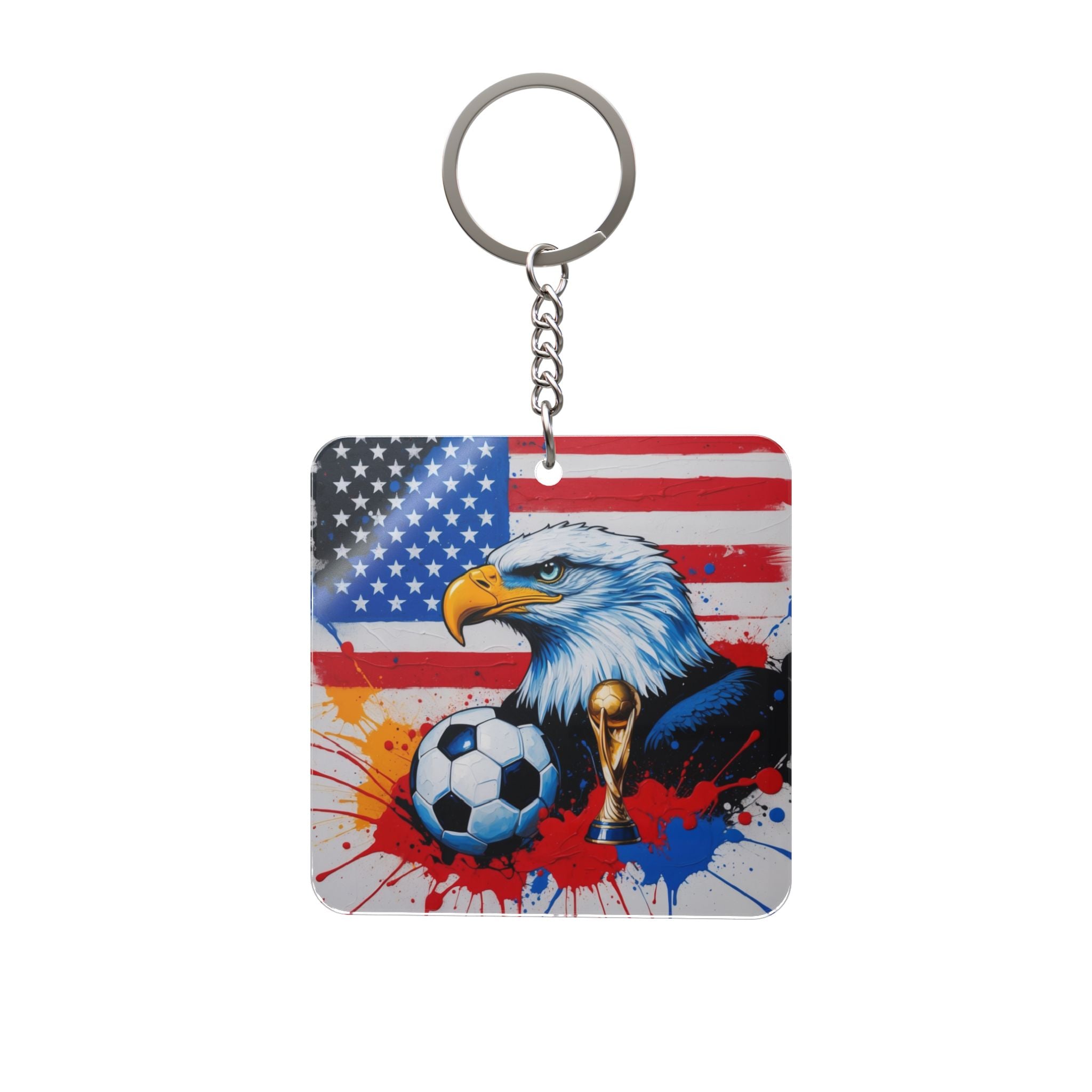 World Cup 2026 United States Keychain Football Fan Gift Soccer Key Ring