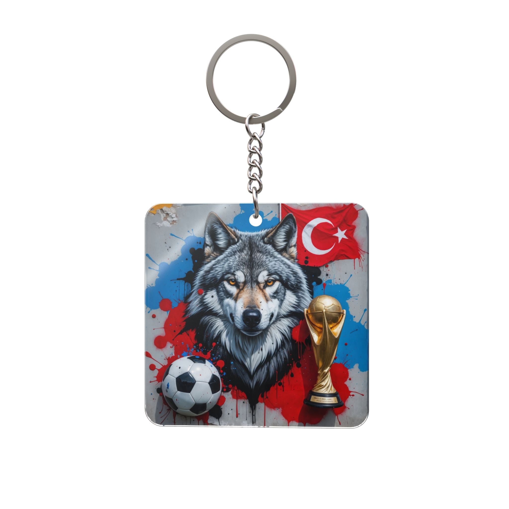 World Cup 2026 Turkiye Keychain Football Fan Gift Soccer Key Ring