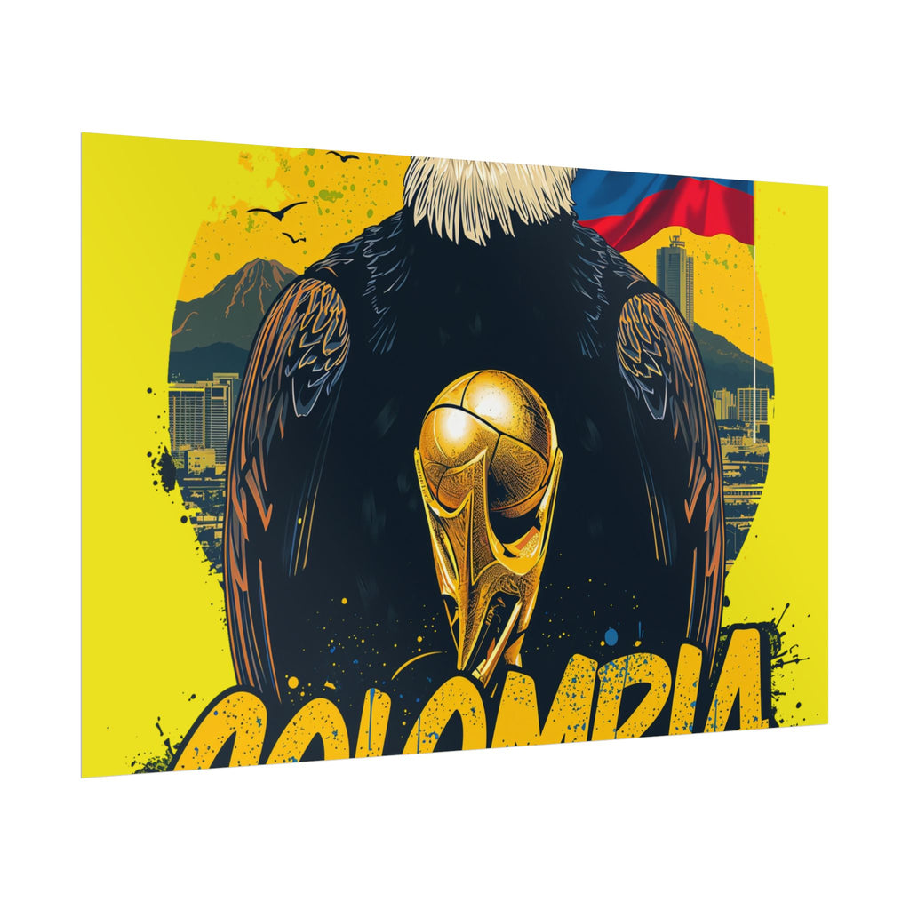 Colombia Soccer Poster 2026 World Cup Los Cafeteros Wall Art Football Print