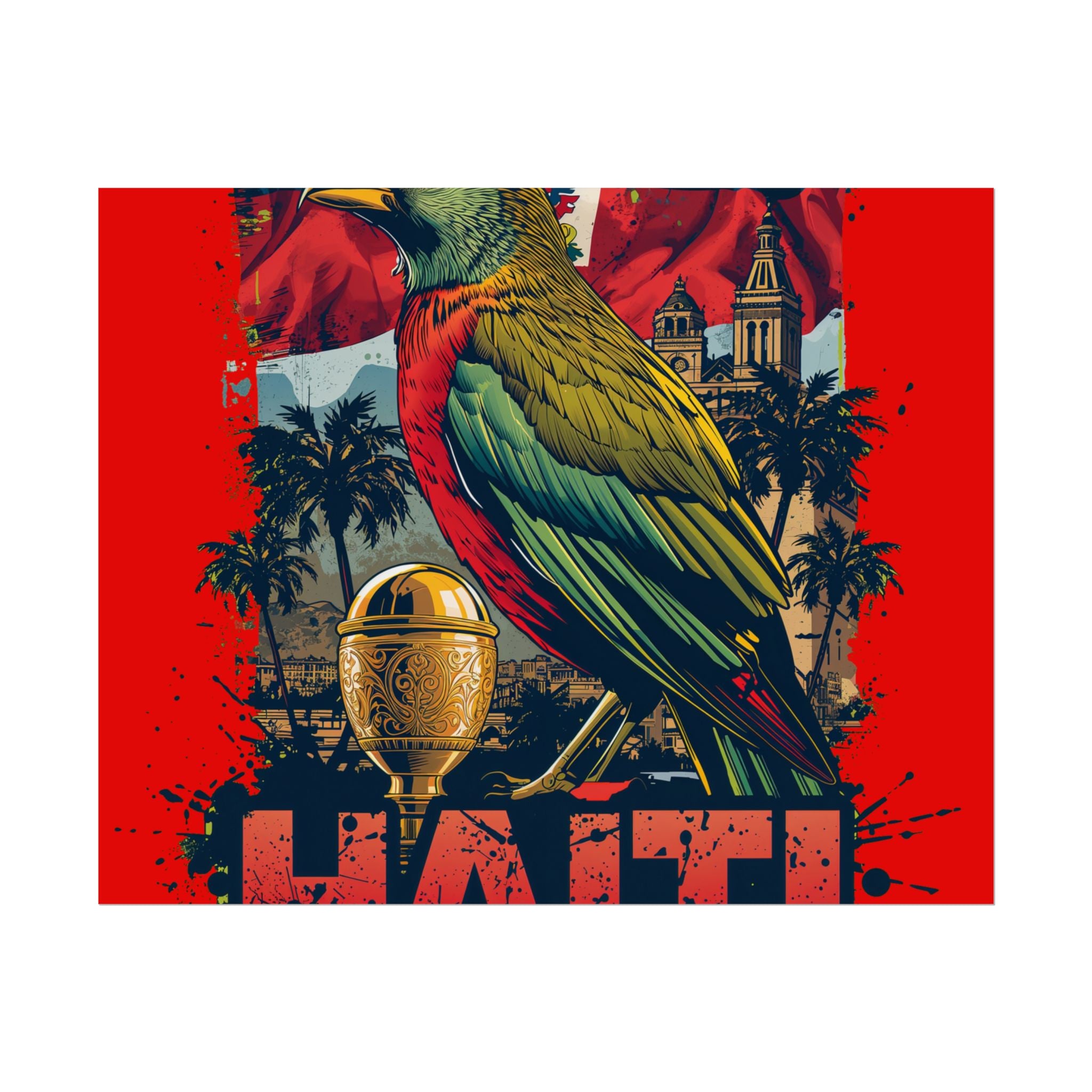 Haiti Soccer Poster 2026 World Cup Les Grenadiers Wall Art Football Print