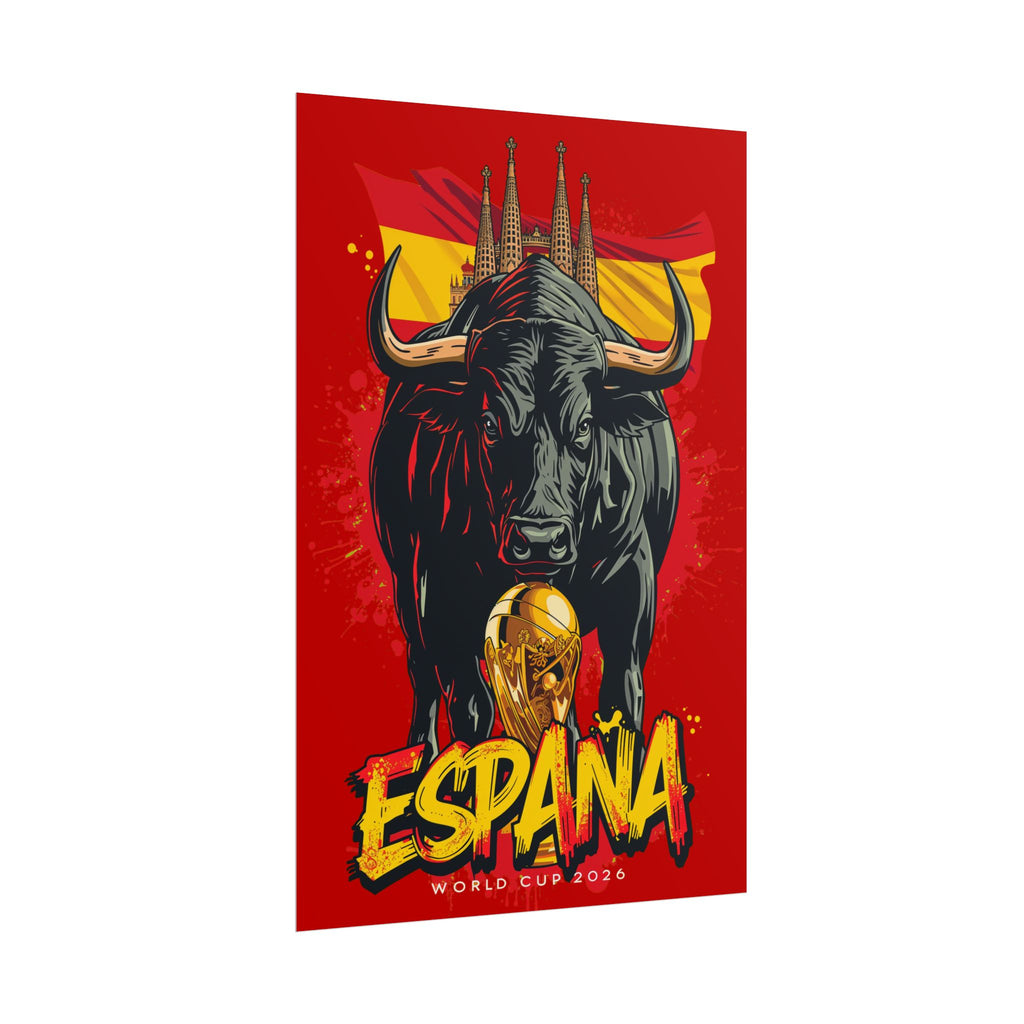 España Bull World Cup Poster — Spain Soccer/Madrid Football Fan Art