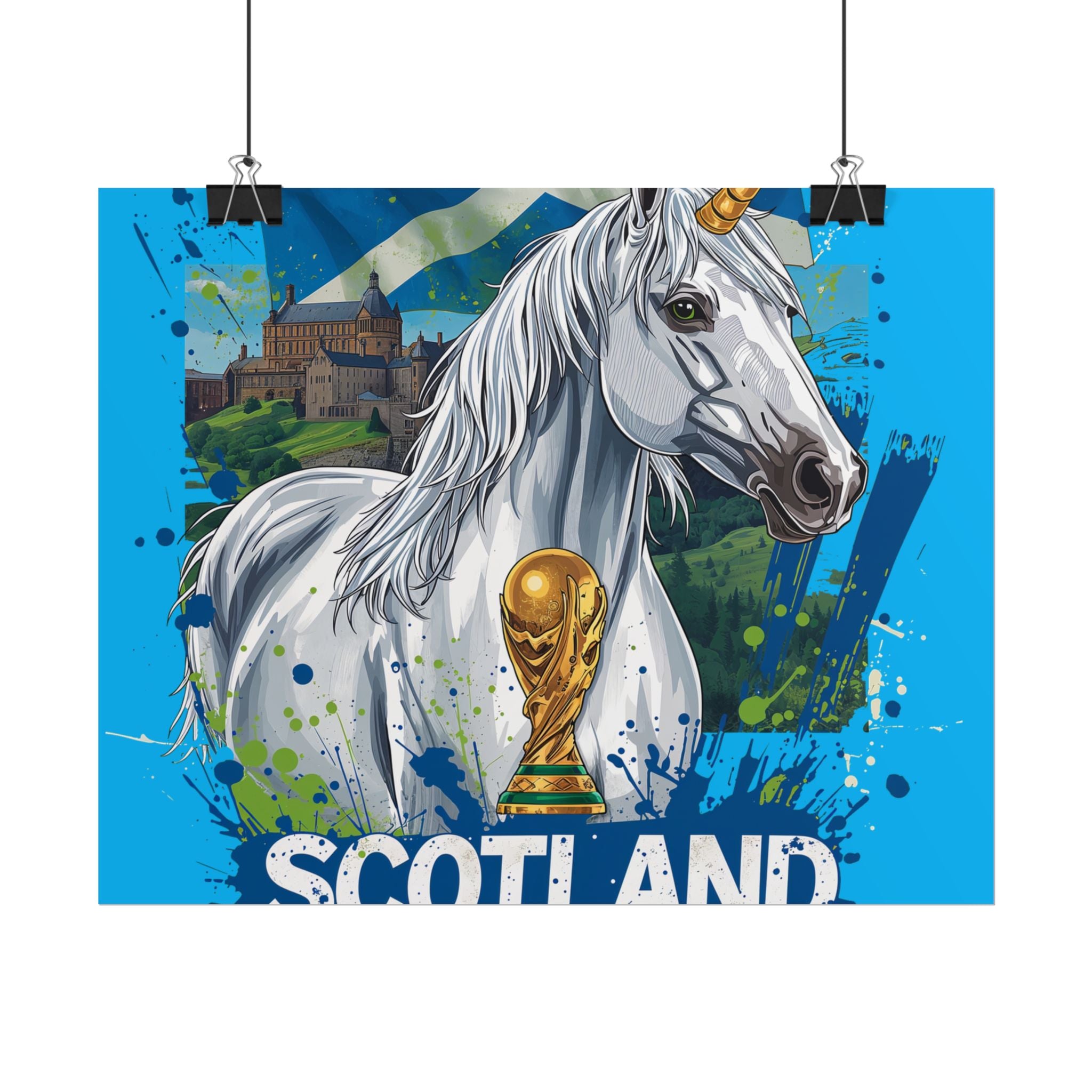 Scotland Soccer Poster 2026 World Cup Tartan Army Wall Art Football Print
