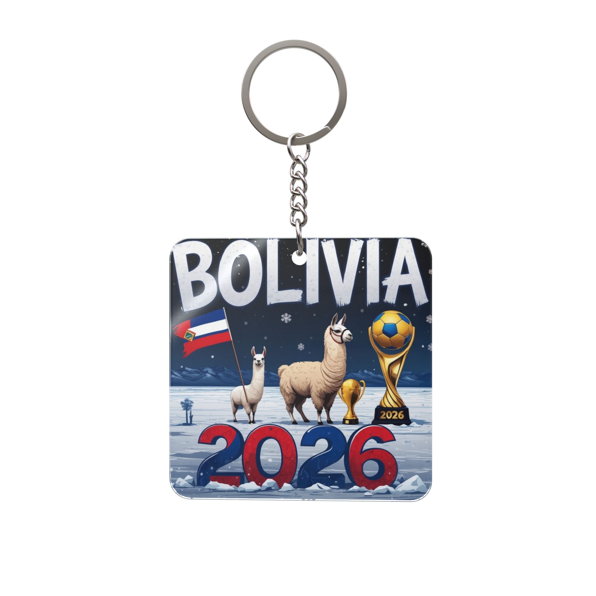 World Cup 2026 Bolivia Keychain Football Fan Gift Soccer Key Ring
