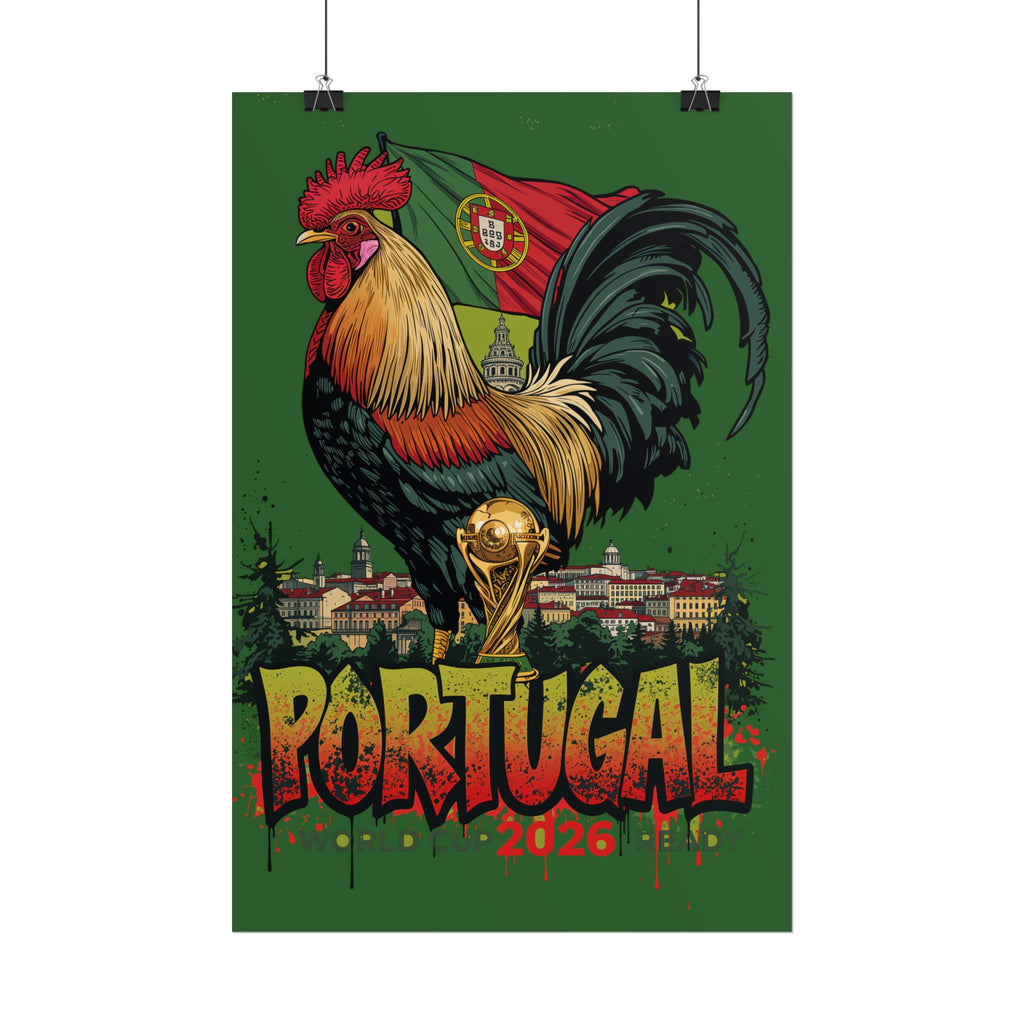 Portugal Rooster Poster — Vintage Galo de Barcelos Travel Print