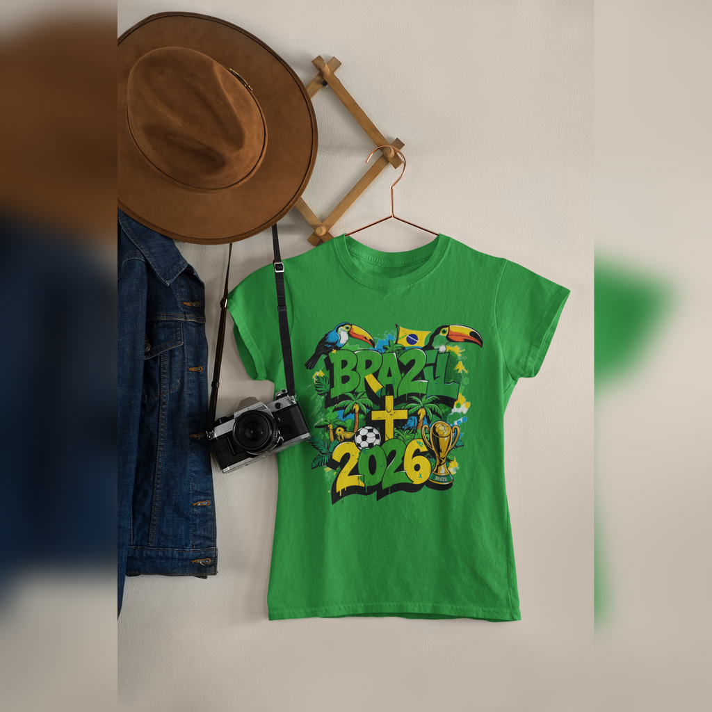 Brazil 2026 Soccer World Cup T-Shirt  Brazil 2026 FIFA World Cup T-Shirt | Brazil Soccer Fan Gift | Football Tee | Unisex