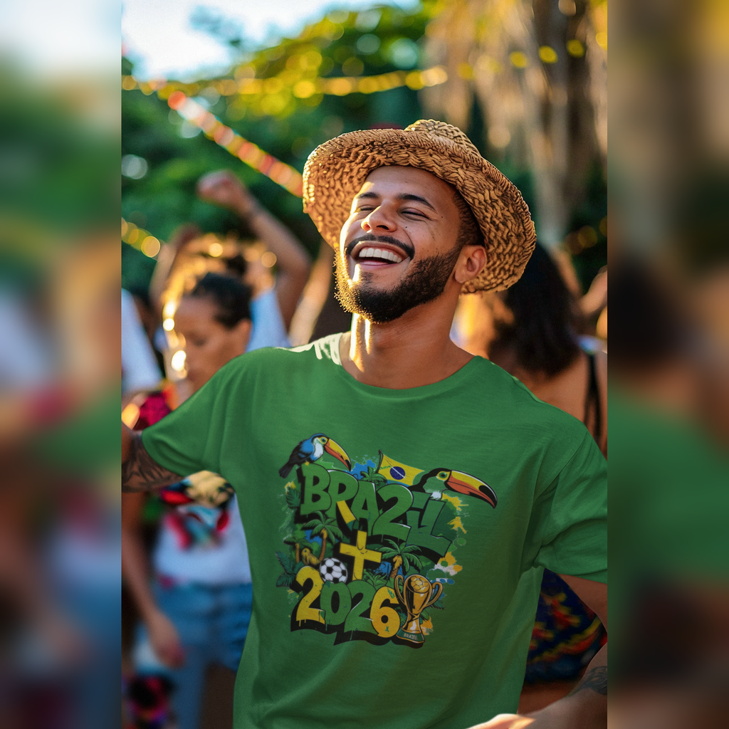 Brazil 2026 Soccer World Cup T-Shirt  Brazil 2026 FIFA World Cup T-Shirt | Brazil Soccer Fan Gift | Football Tee | Unisex