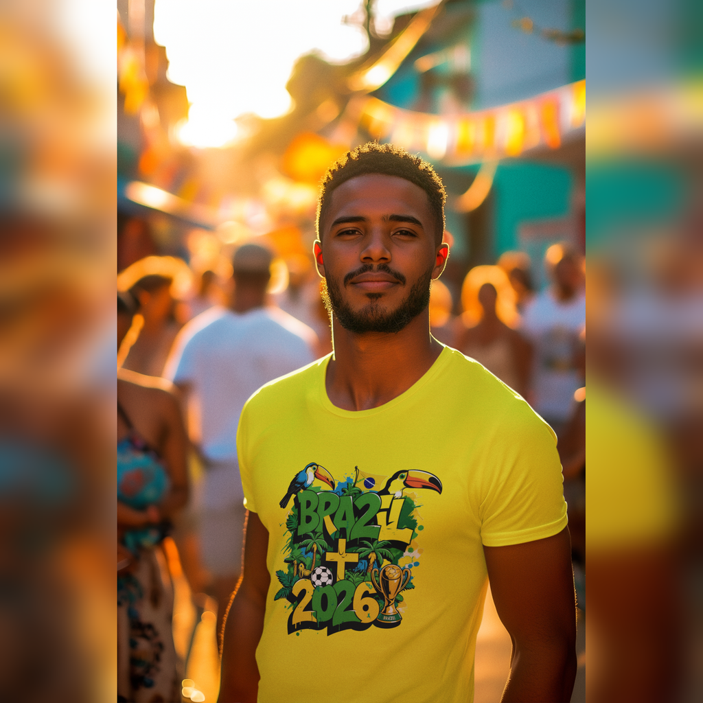 Brazil 2026 Soccer World Cup T-Shirt  Brazil 2026 FIFA World Cup T-Shirt | Brazil Soccer Fan Gift | Football Tee | Unisex