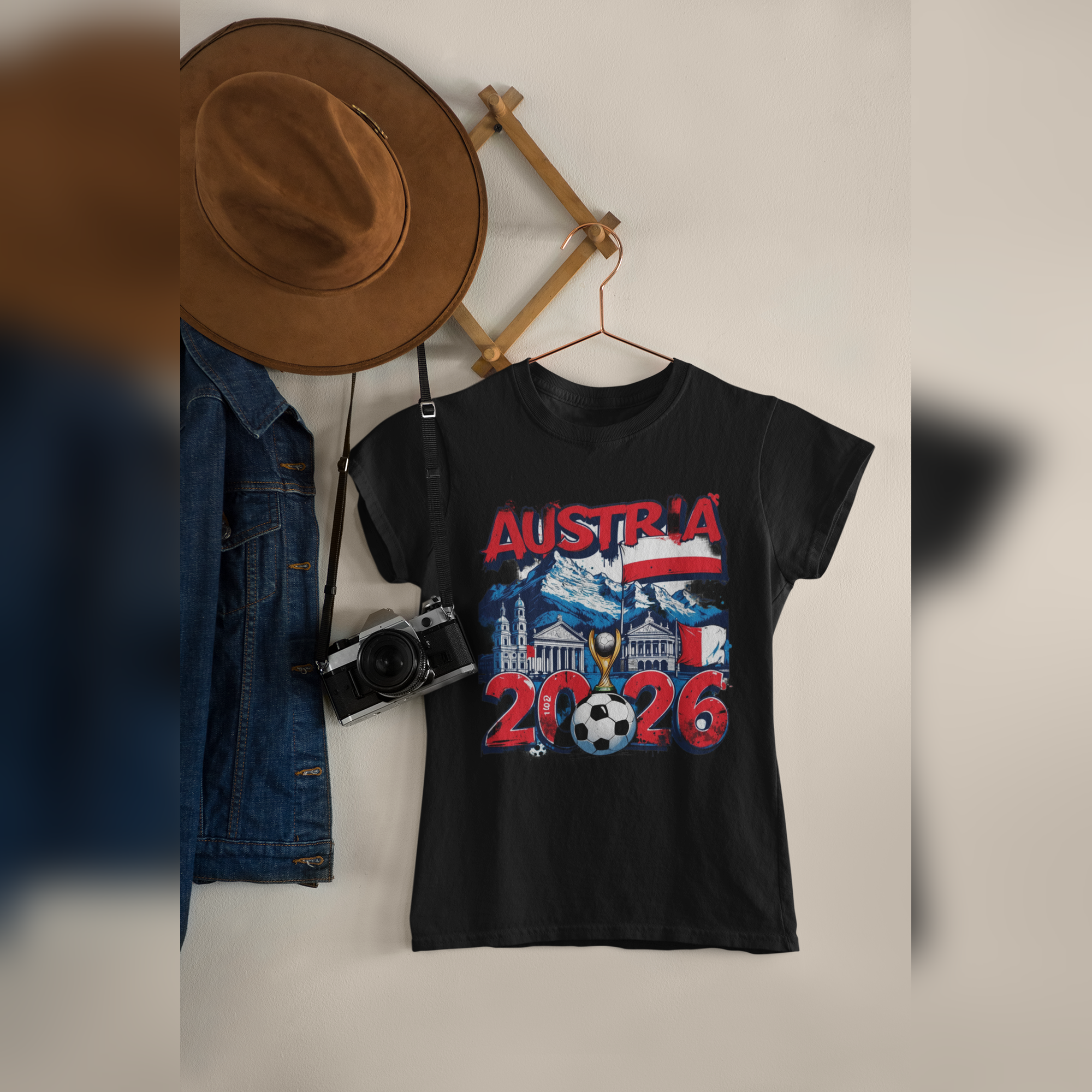Austria 2026 FIFA World Cup T-Shirt | Das Team Fan Gift | Austrian Soccer Tee | Unisex