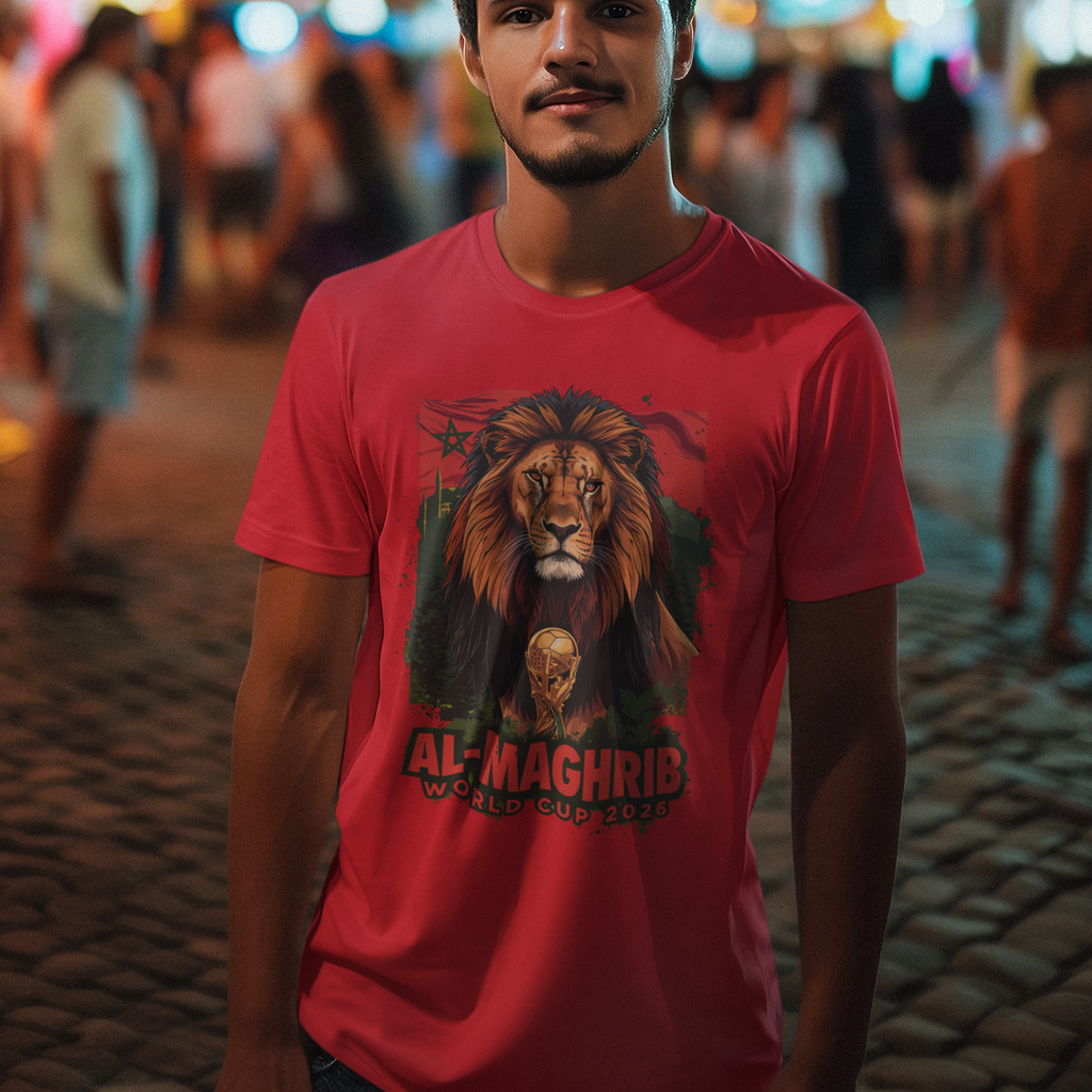 Morocco 2026 FIFA World Cup T-Shirt | Atlas Lions Soccer Fan Gift | Maroc Football Tee | Unisex Graphic Tee