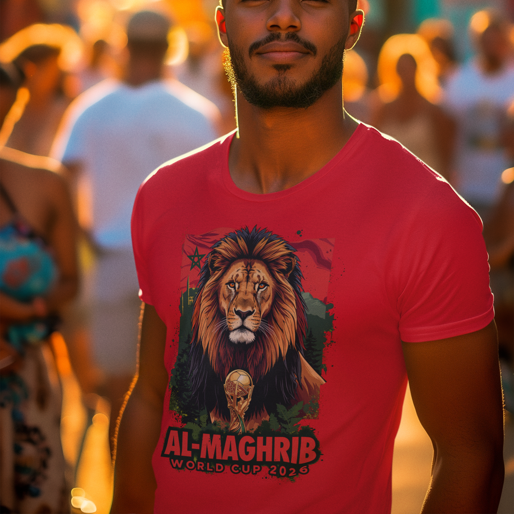 Morocco 2026 FIFA World Cup T-Shirt | Atlas Lions Soccer Fan Gift | Maroc Football Tee | Unisex Graphic Tee