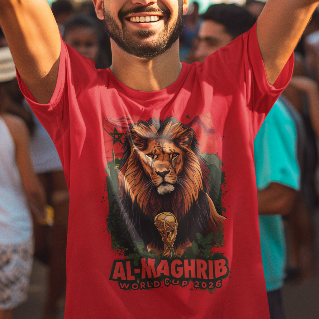 Morocco 2026 FIFA World Cup T-Shirt | Atlas Lions Soccer Fan Gift | Maroc Football Tee | Unisex Graphic Tee