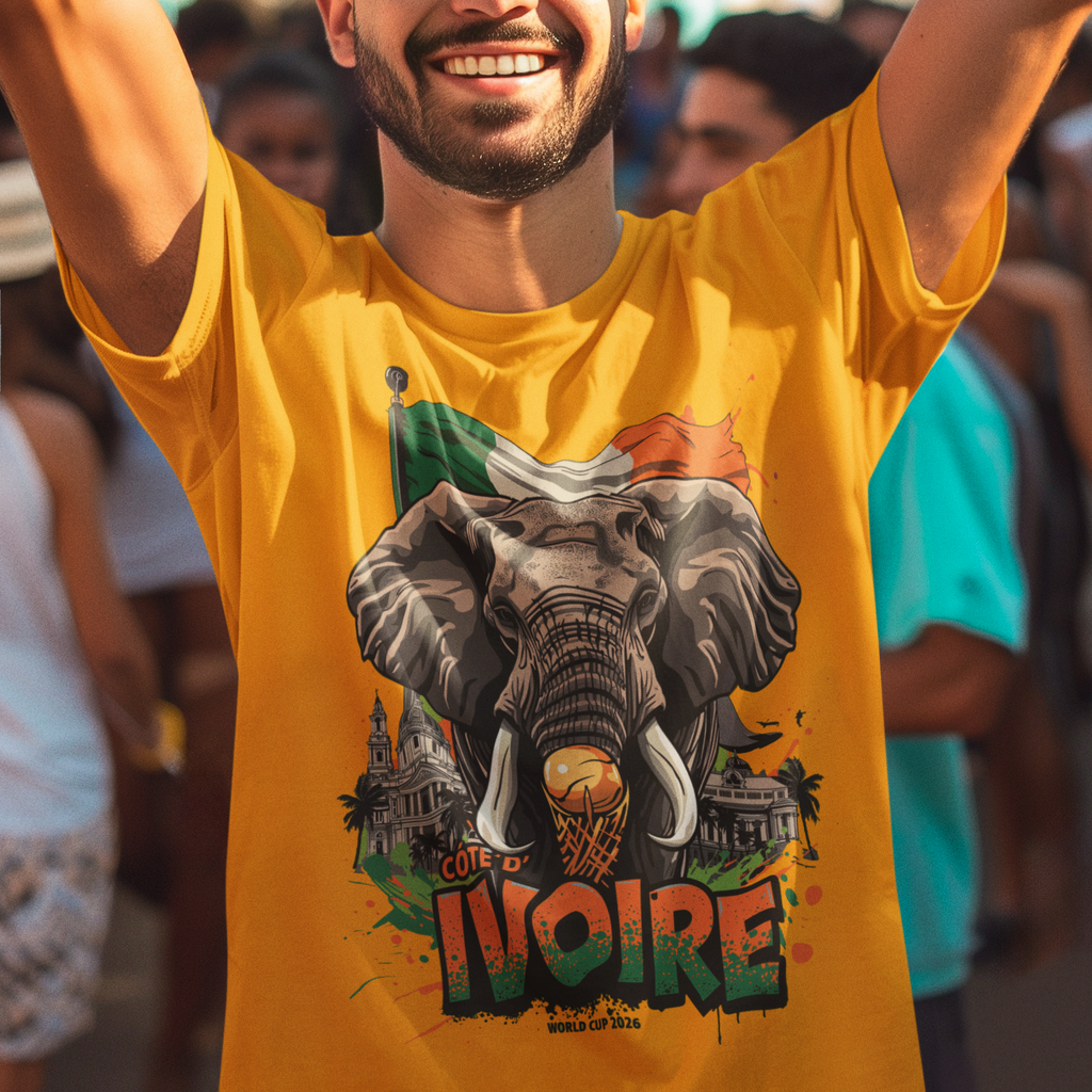 Ivory Coast 2026 World Cup T-Shirt | Les Éléphants Fan Gift | Côte d'Ivoire Football Tee | Unisex Graphic Tee