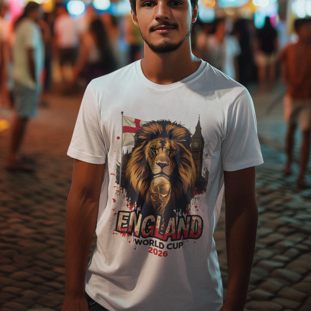 England 2026 FIFA World Cup T-Shirt | Three Lions Soccer Fan Gift | England Football Tee | Unisex Graphic Tee
