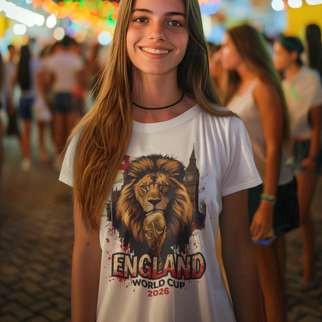 England 2026 FIFA World Cup T-Shirt | Three Lions Soccer Fan Gift | England Football Tee | Unisex Graphic Tee