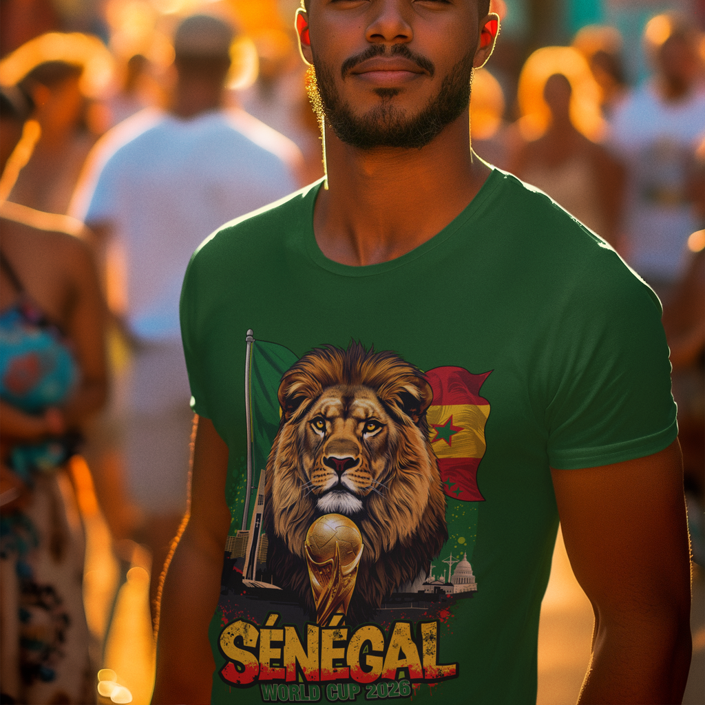 Senegal 2026 FIFA World Cup T-Shirt | Teranga Lions Fan Gift | Sénégal Football Tee | Unisex Graphic Tee