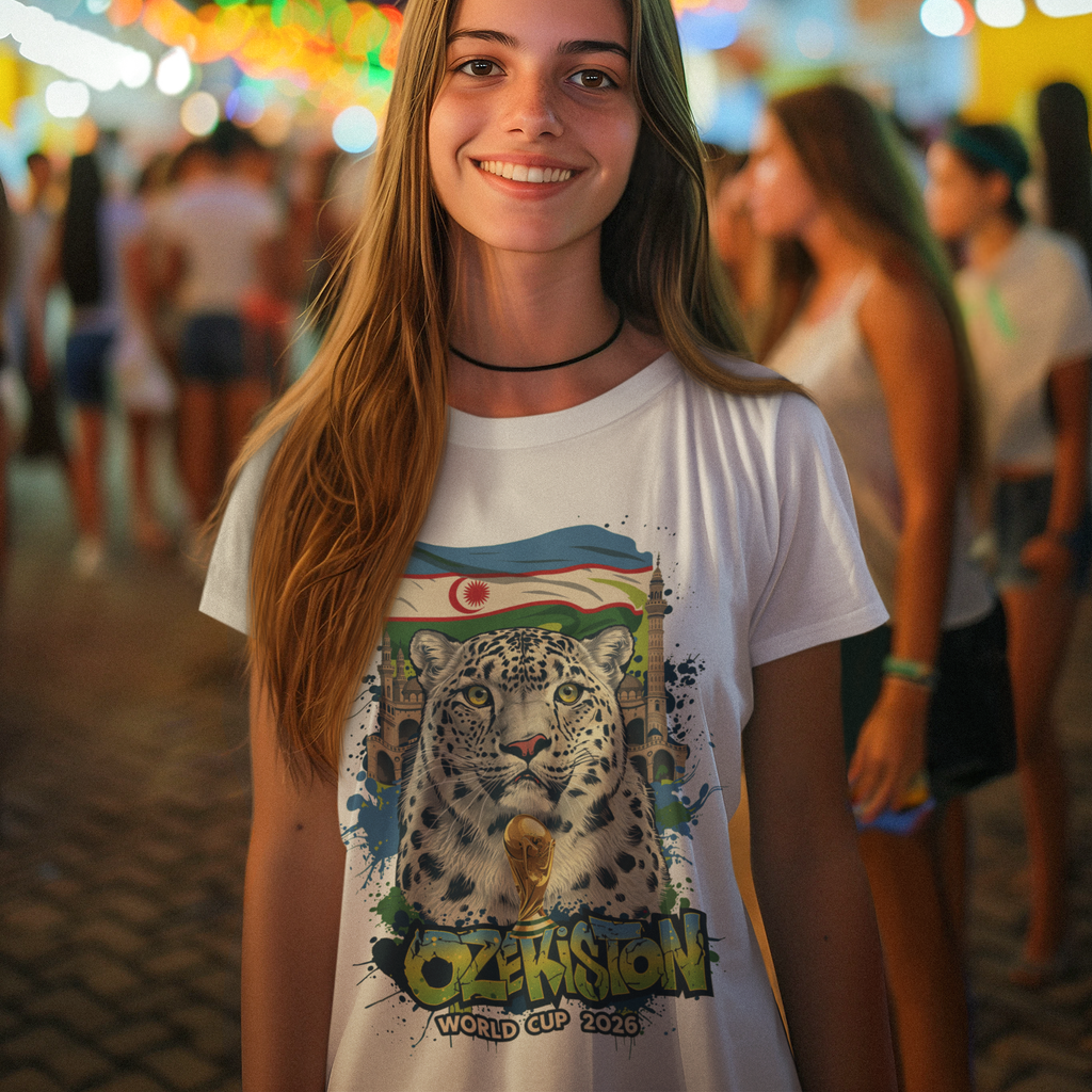 Uzbekistan 2026 FIFA World Cup T-Shirt | White Wolves Fan Gift | O'zbekiston Football Tee | Unisex Graphic Tee